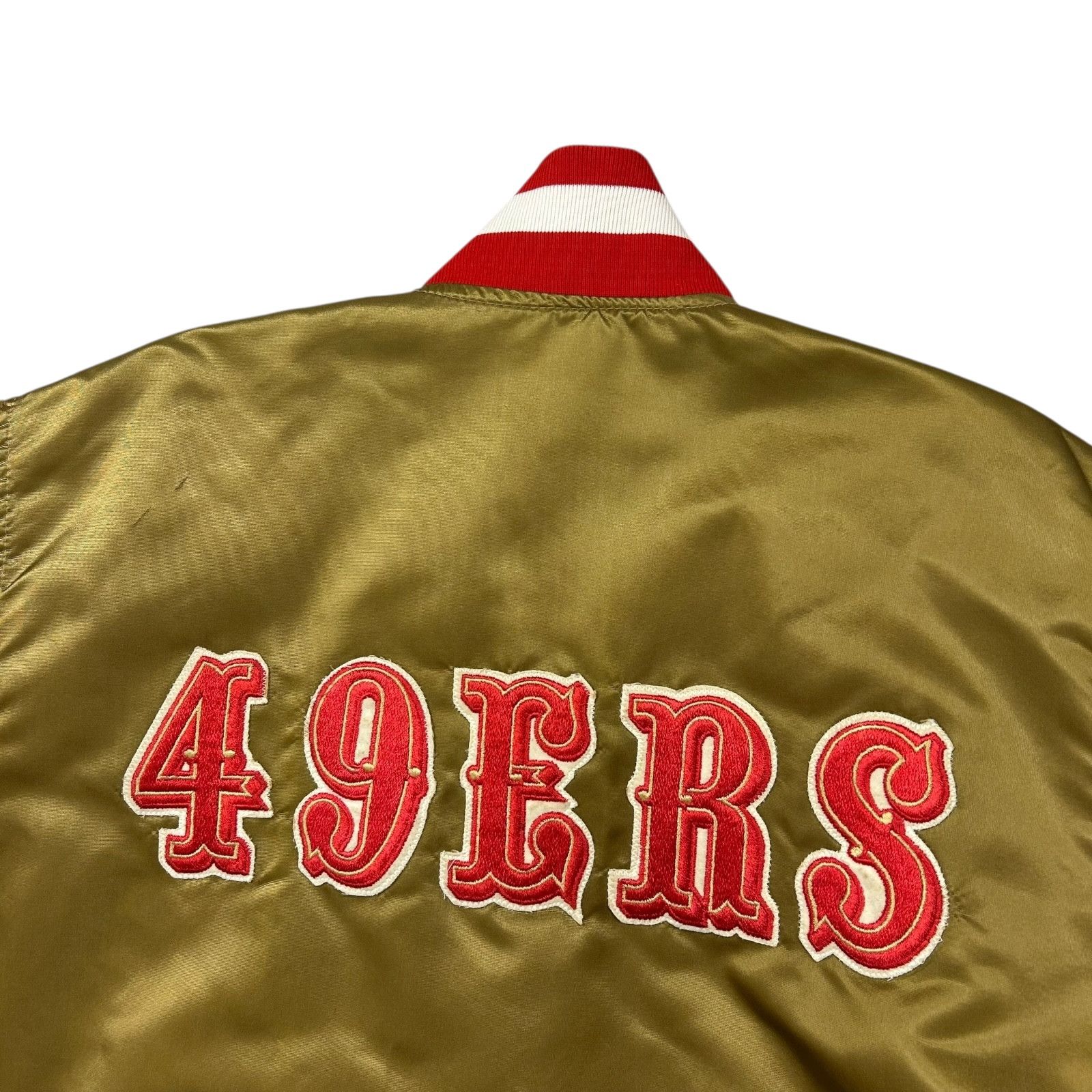 NFL VTG 90s SAN FRANCISCO 49ERS STARTER SATIN JACKET SPELL OUT Size US L / EU 52-54 / 3 - 3 Thumbnail