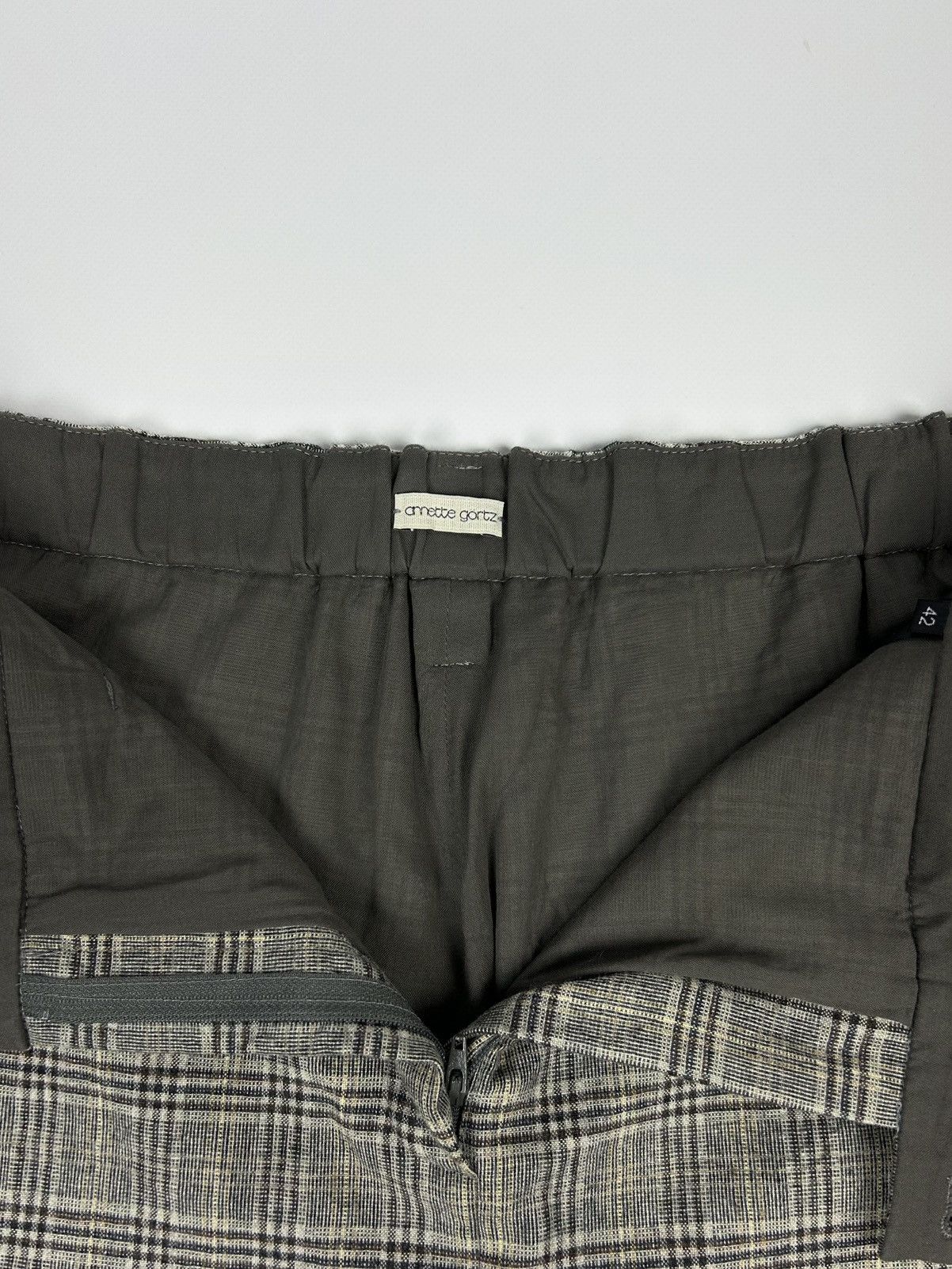 Annette Gortz × Designer × Vintage designer Annette Gortz check Trousers wool pants Size 28" / US 6 / IT 42 - 8 Thumbnail