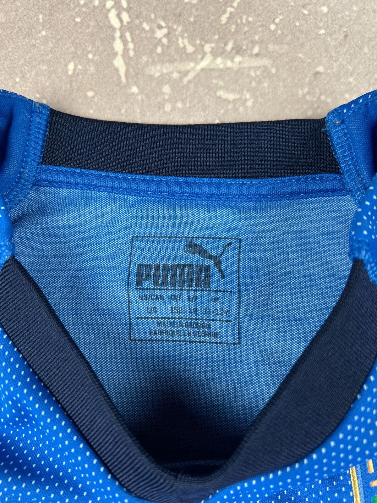 Puma 2018/2019 Puma Italia Team Soccer Home Jersey L Boys 11-12Y Size US XXS / EU 40 - 6 Thumbnail