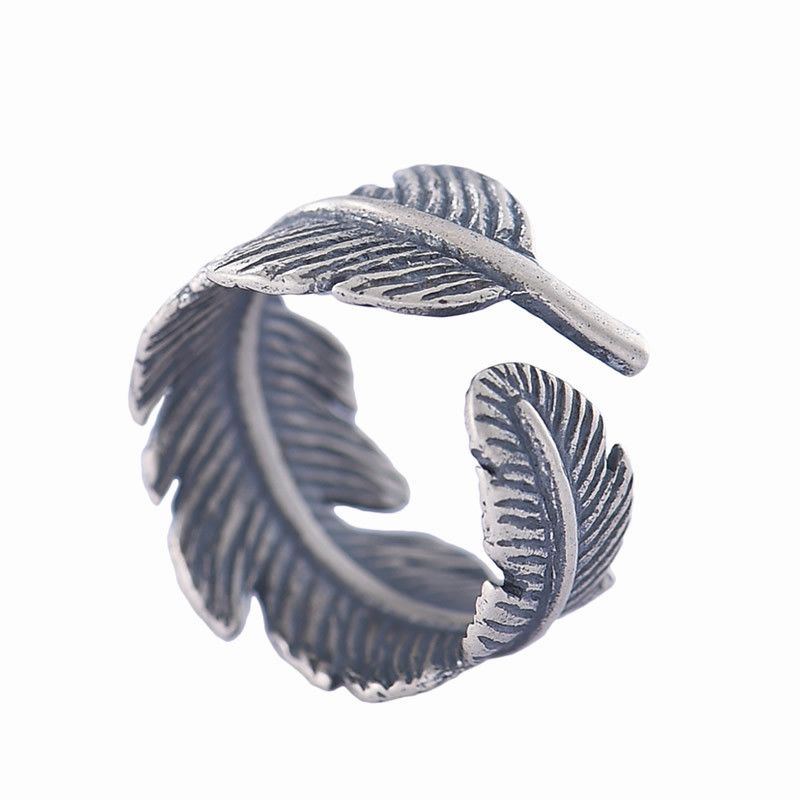 Jewelry Feather Matchless Jewelry Rings Open Chrome Ring (Size 7-13) Size ONE SIZE - 5 Thumbnail