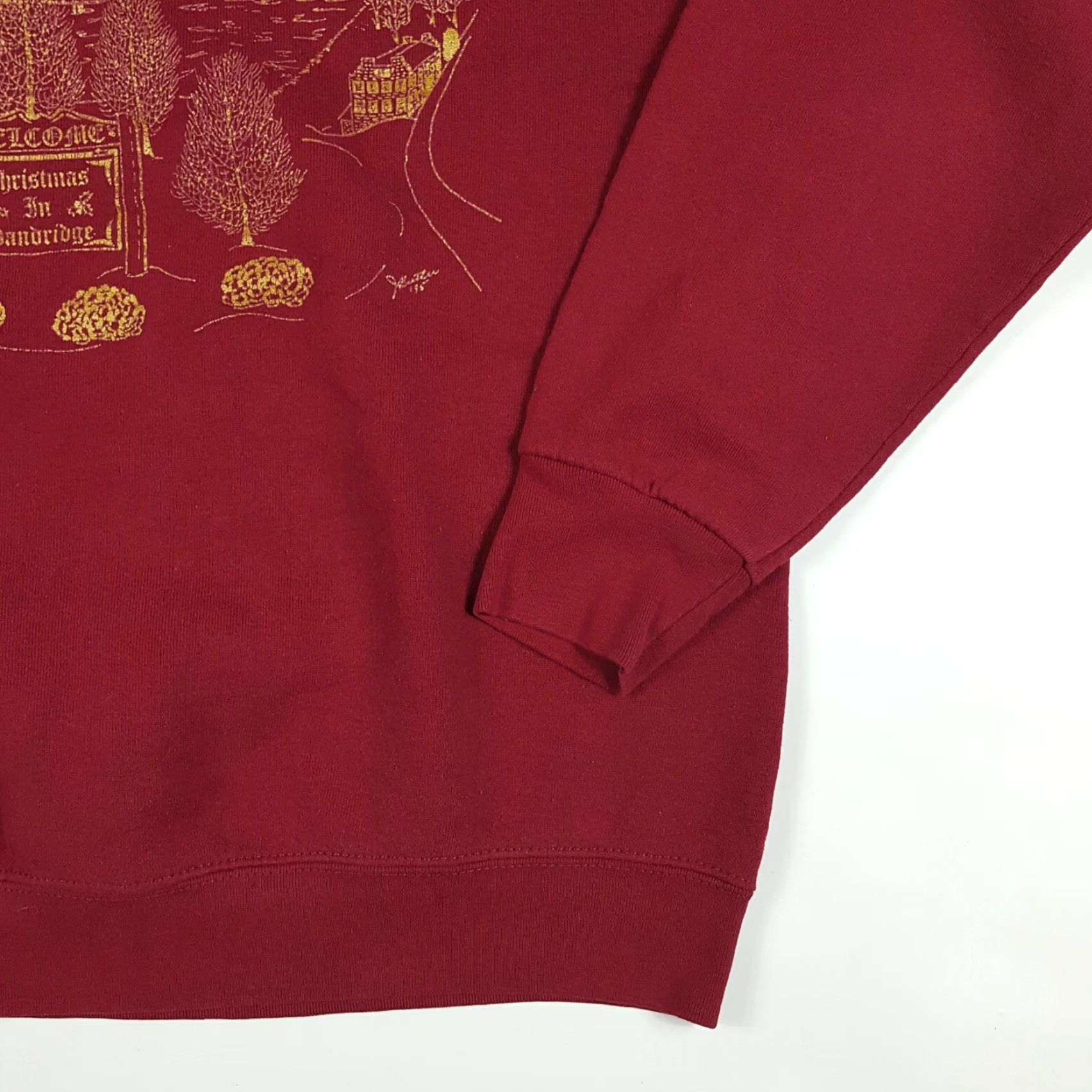 Fruit Of The Loom Vintage 90s Christmas Tree Size Medium Red Crewneck Pullover Holiday Sweatshirt Size US M / EU 48-50 / 2 - 3 Thumbnail