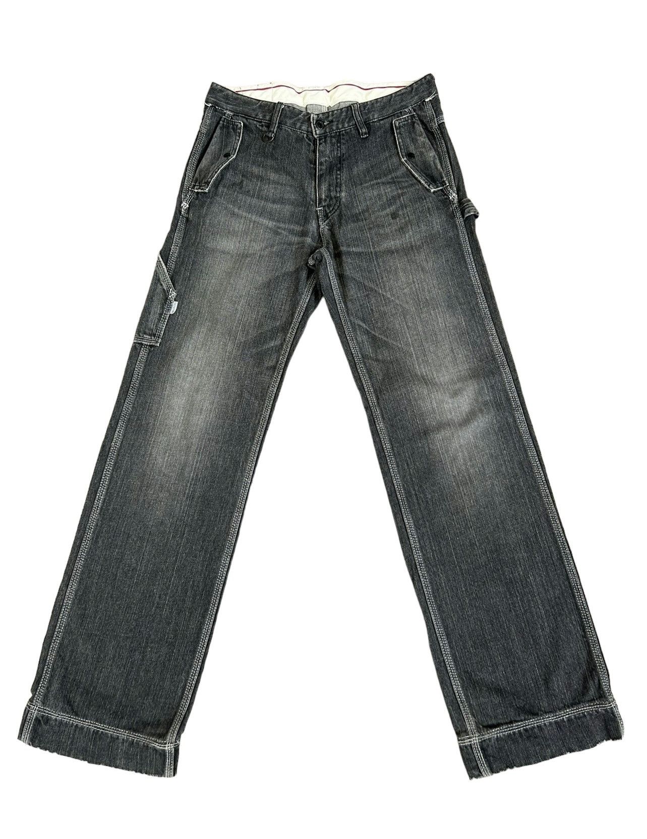 Vintage Factotum Japan Distressed Fade Denim Work Pant