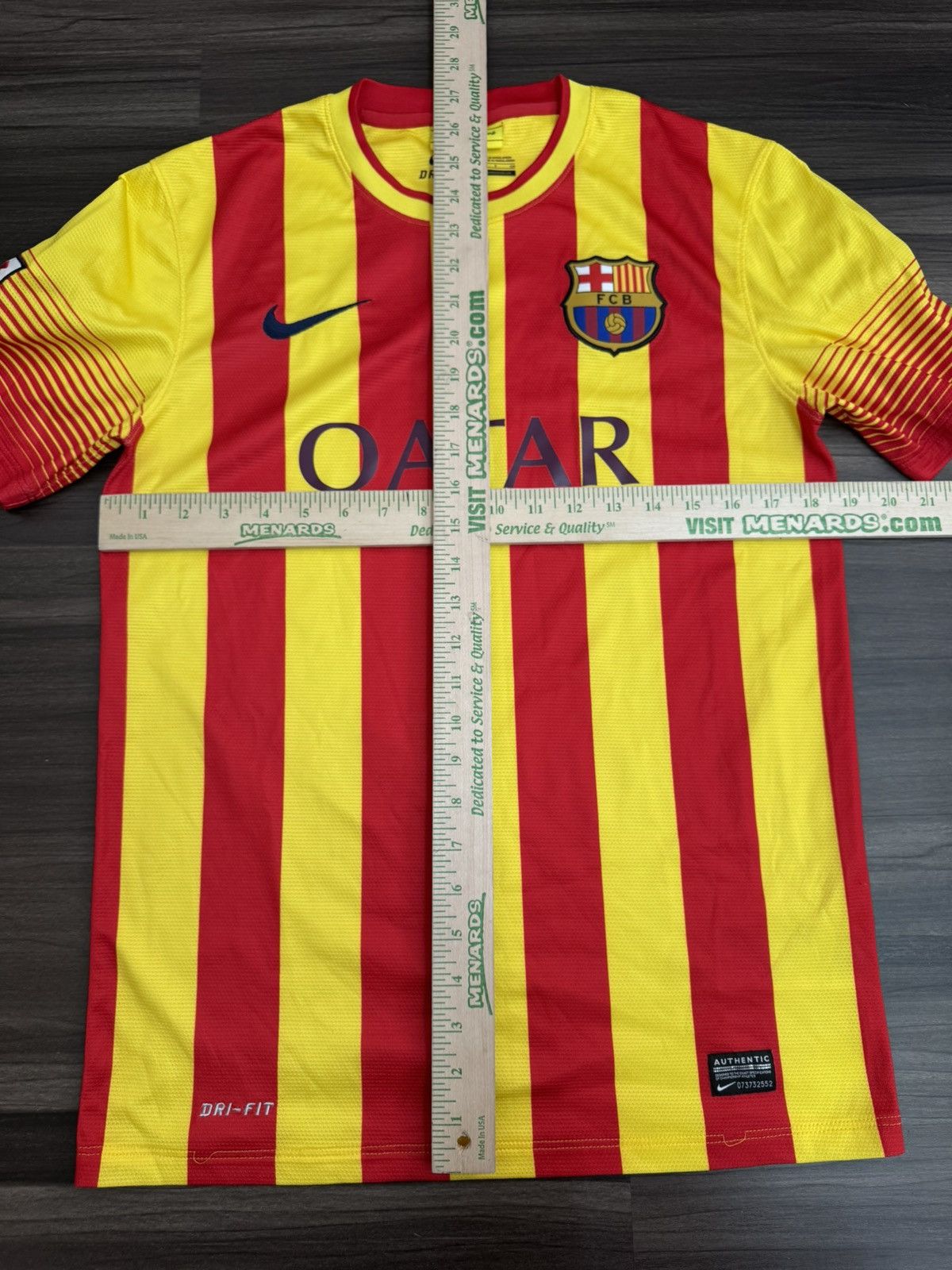 Nike Barcelona Migenes #4 2013/14 Away Soccer Football Jersey Size US S / EU 44-46 / 1 - 9 Thumbnail
