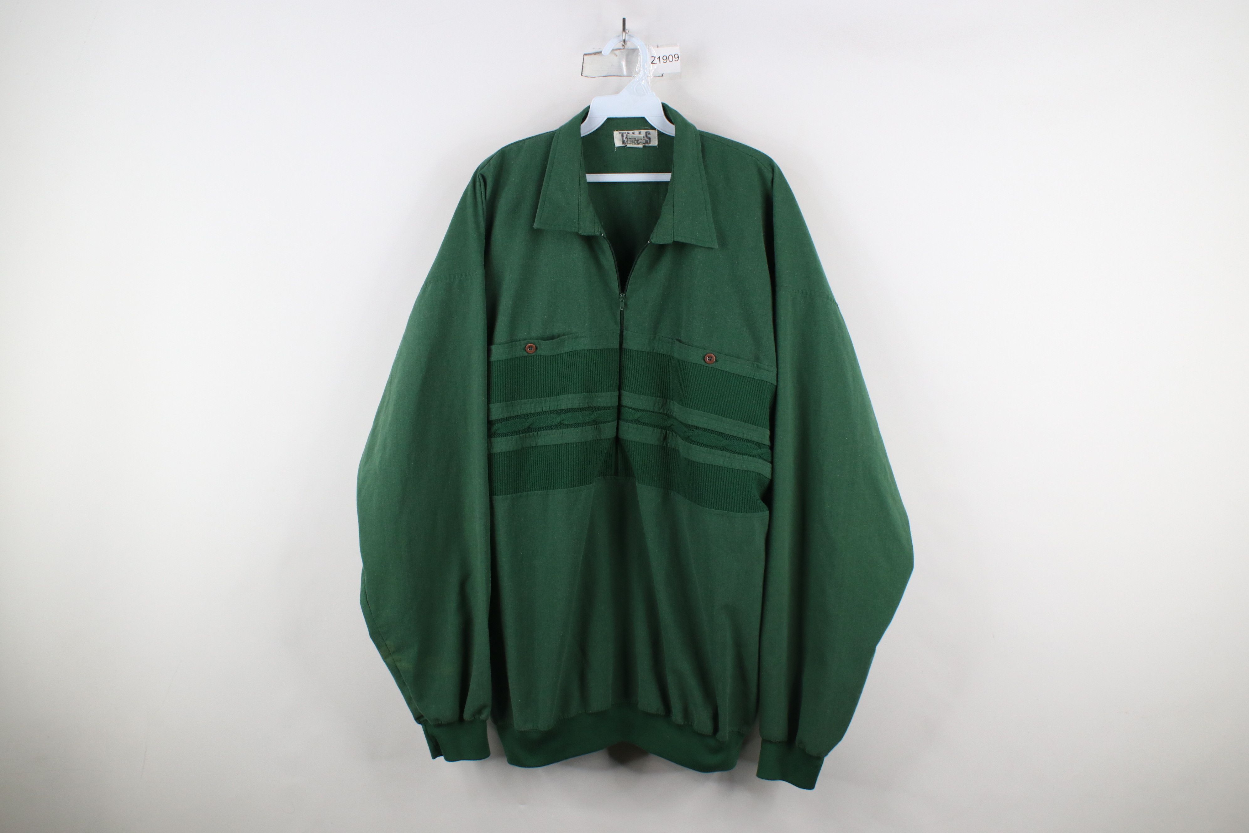 Vintage Vintage 90s Streetwear Cable Knit Half Zip Pullover Jacket Size US XXL / EU 58 / 5 - 1 Thumbnail