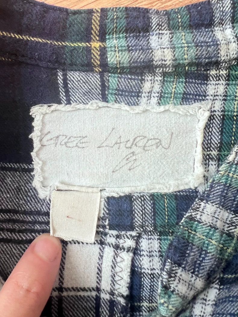Greg Lauren greg lauren size 2Checkered patchwork shirt 2505-Nextarrow Size US M / EU 48-50 / 2 - 2 Thumbnail