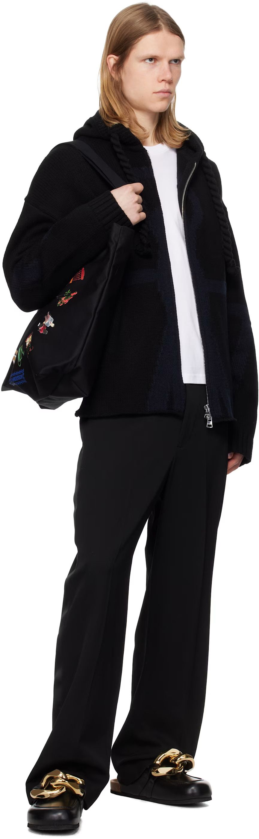 JW Anderson JW Anderson Black Canvas Tote Size ONE SIZE - 4 Thumbnail