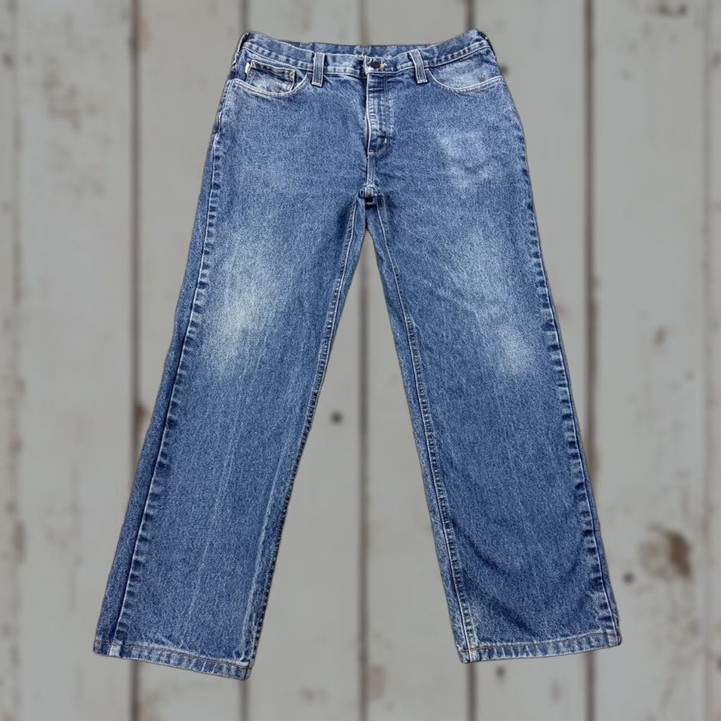 Carhartt VINTAGE Carhartt Jeans Mens 34 Flame-Resistant FR Relaxed Fit Dark Wash Denim Jeans Size US 34 / EU 50 - 1 Thumbnail
