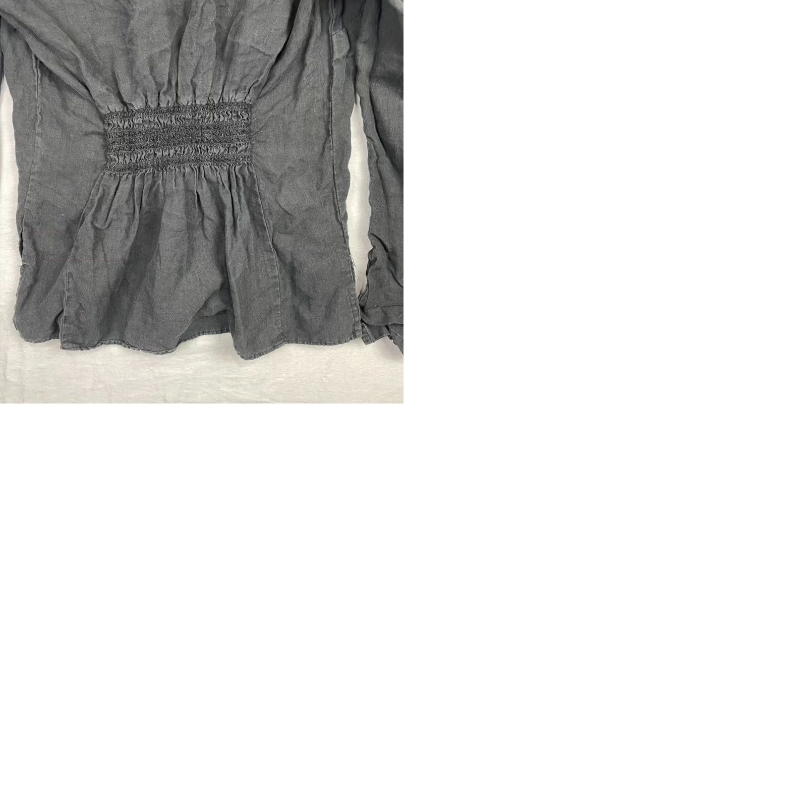 Juicy Couture VINTAGE Juicy Couture Shirt Womens XL Black Linen Blouse Tie Neck Tunic Y2K Size XL / US 12-14 / IT 48-50 - 9 Thumbnail