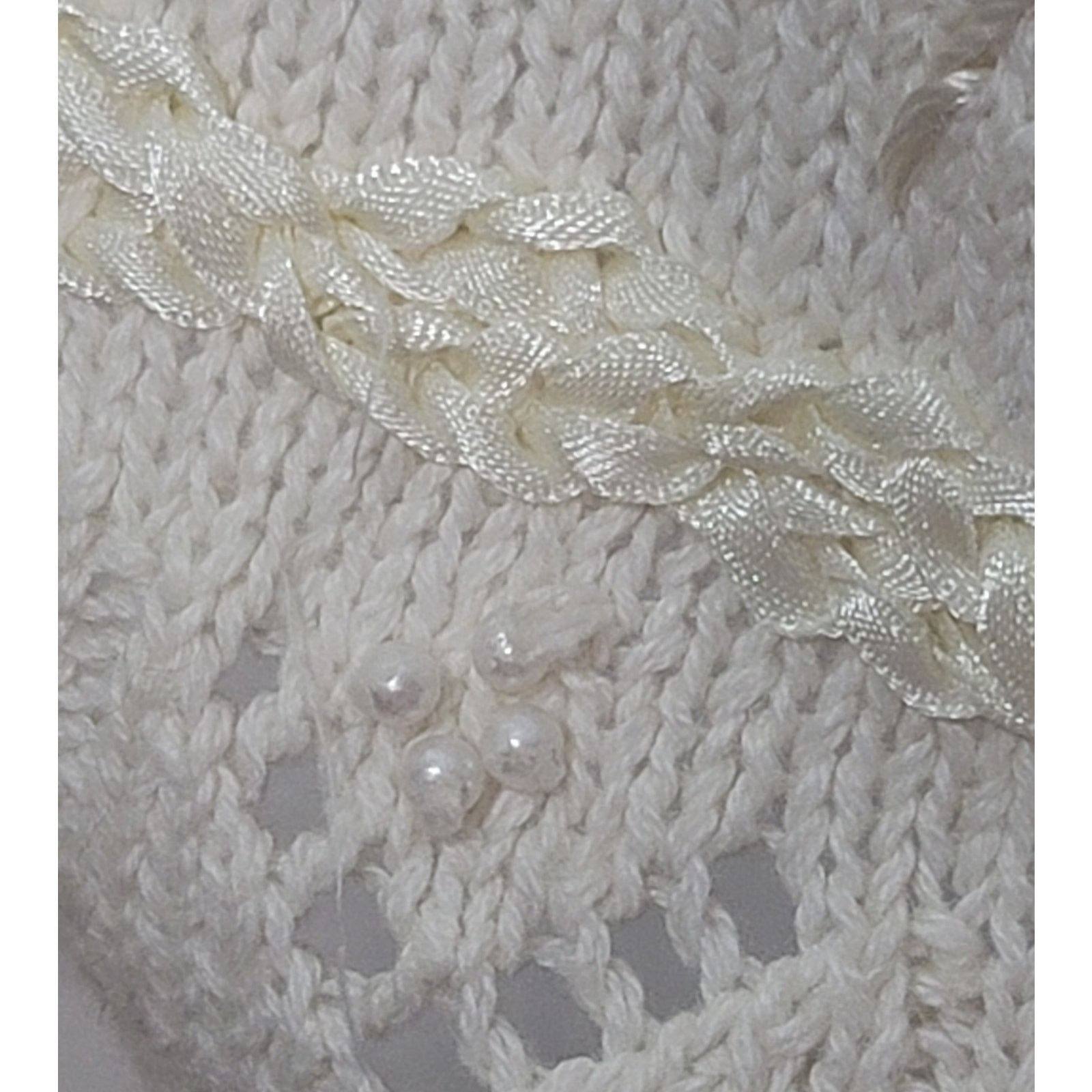 rue21 Rue 21 Cream Open Front Embroidered Cardigan Sweater Small Size S / US 4 / IT 40 - 7 Thumbnail