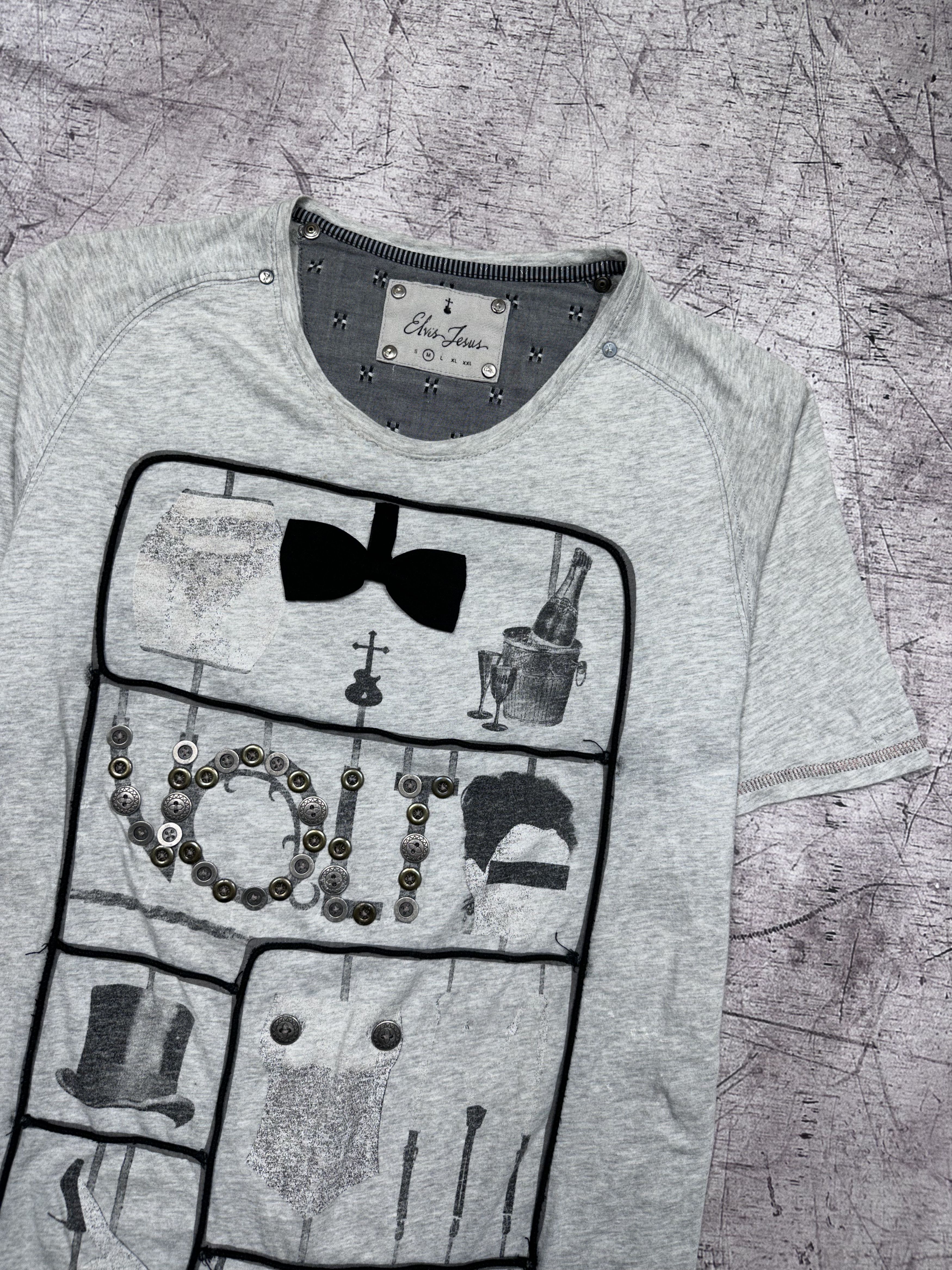 Designer × Vintage Elvis Jesus Designer Mens Crew Neck T-Shirt Size US M / EU 48-50 / 2 - 2 Thumbnail