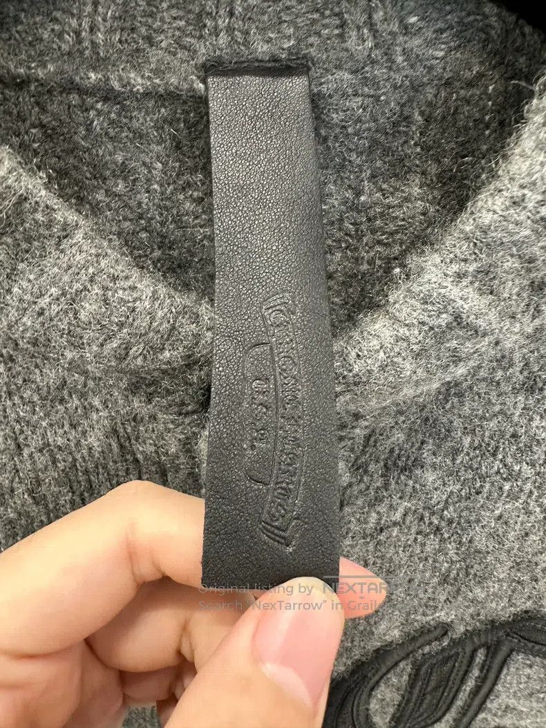 Chrome Hearts CHROME HEARTS Size M Sanskrit letter leather gray cashmere Size US M / EU 48-50 / 2 - 4 Thumbnail