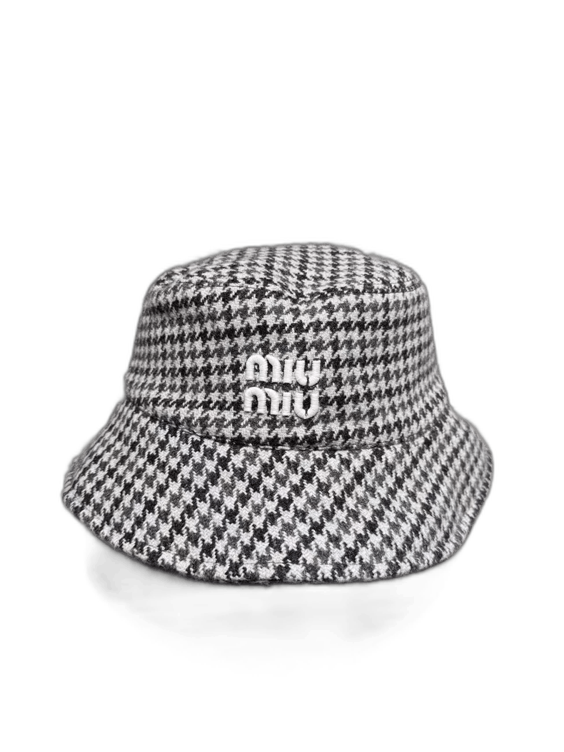 Miu Miu New Miu Miu Houndstooth Bucket Hat Size ONE SIZE - 1 Thumbnail