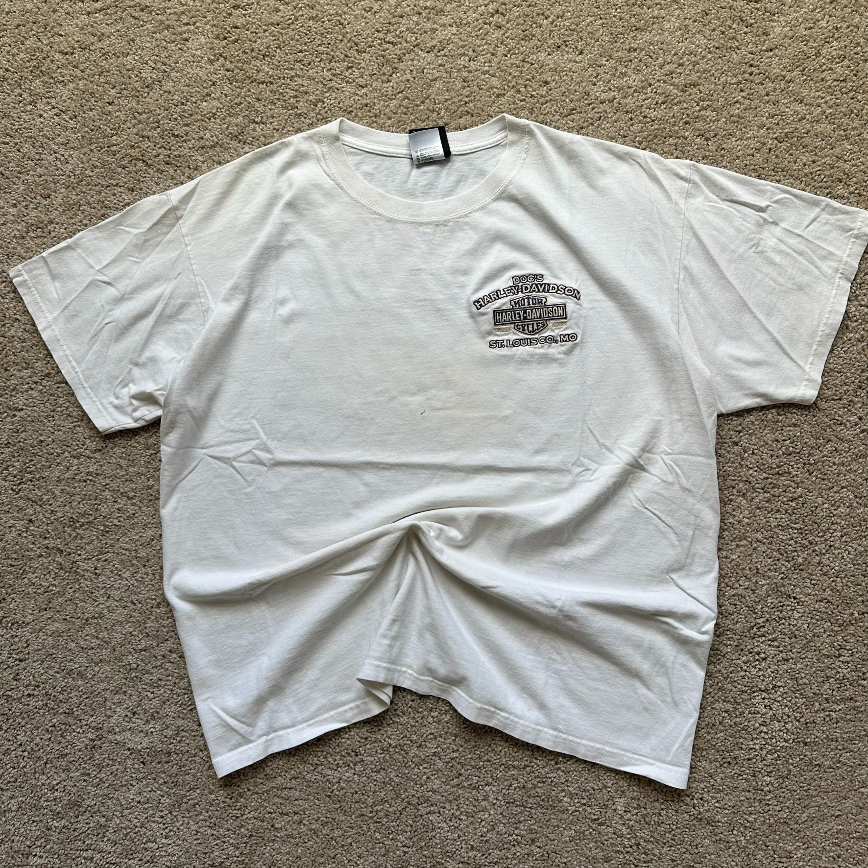 Harley Davidson Vintage Y2K Harley St. Louis Missouri T-Shirt White Embroide Size US XL / EU 56 / 4 - 1 Thumbnail