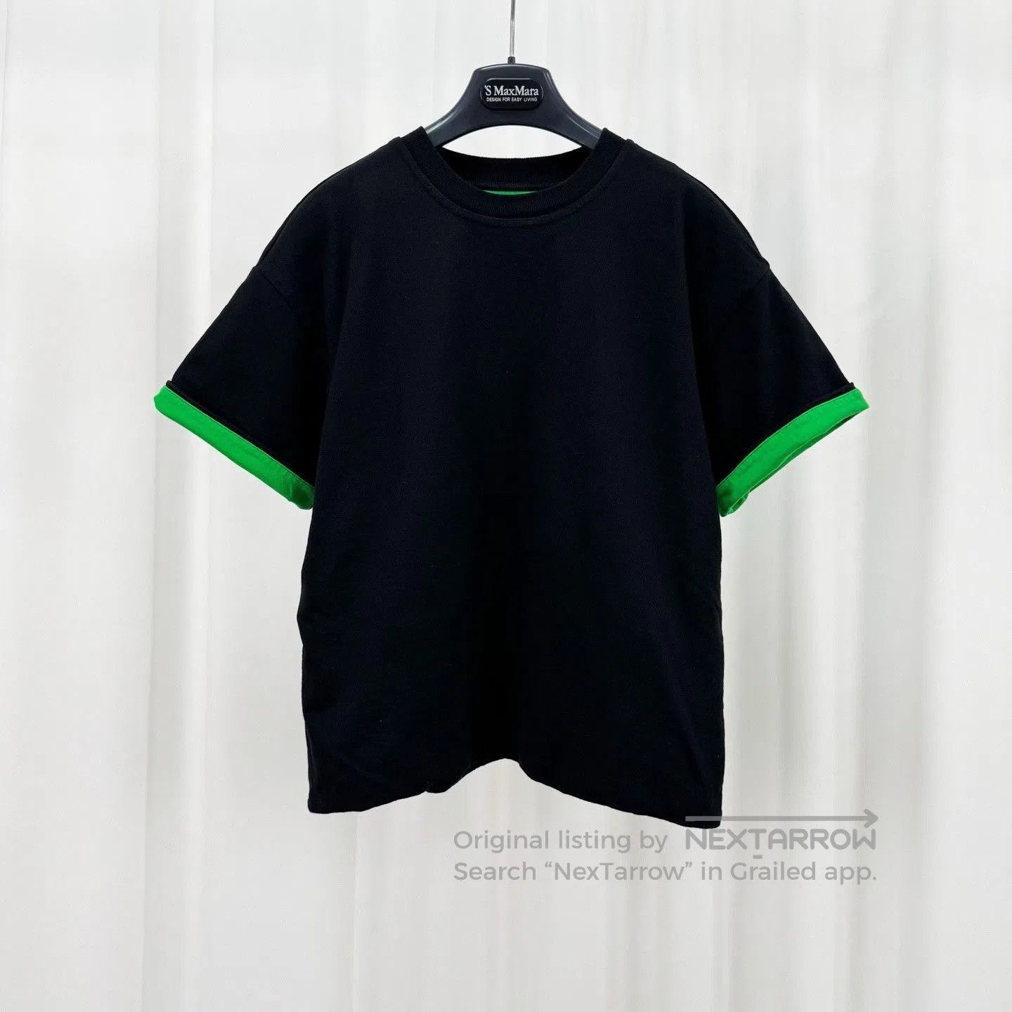 Bottega Veneta Bottega Veneta Black Green Double Layer Tee. Size XS / US 0-2 / IT 36-38 - 1 Thumbnail