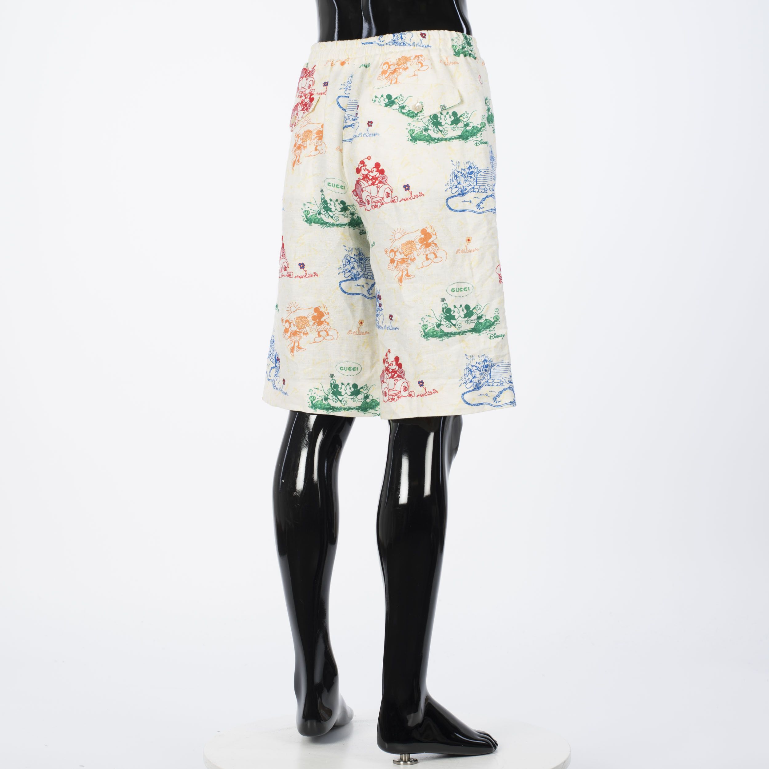 Gucci x Disney Ivory Linen Shorts Size US 32 / EU 48 - 6 Thumbnail