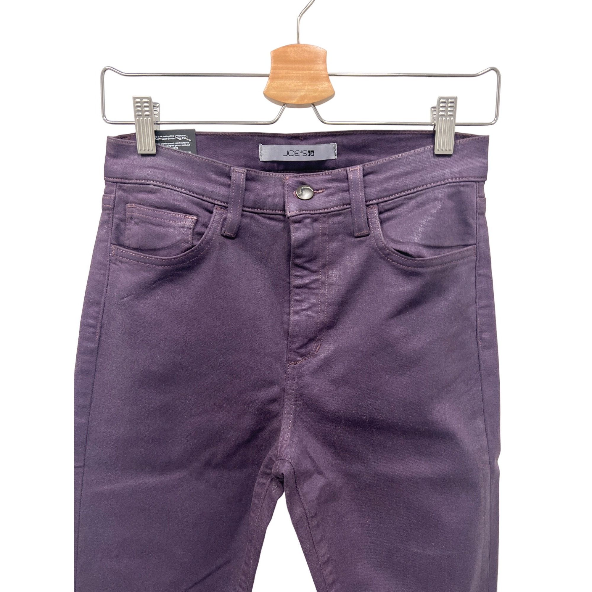 Joe's Joes Coated High Waist Ankle Jeans In Plum Perfect Size 27" / US 4 / IT 40 - 7 Thumbnail