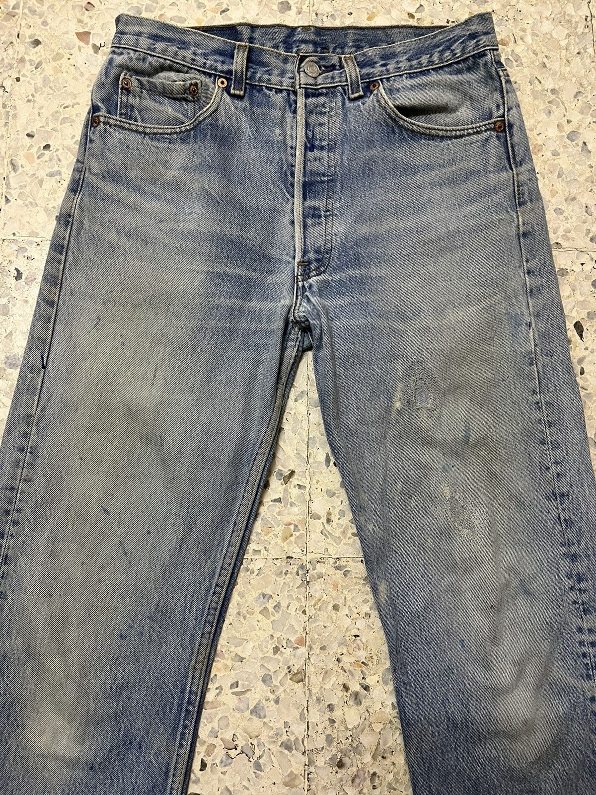 Levi's Rare 90a Levi’s 501XX Light Blue Wash Distressed Vintage Size US 31 - 2 Thumbnail