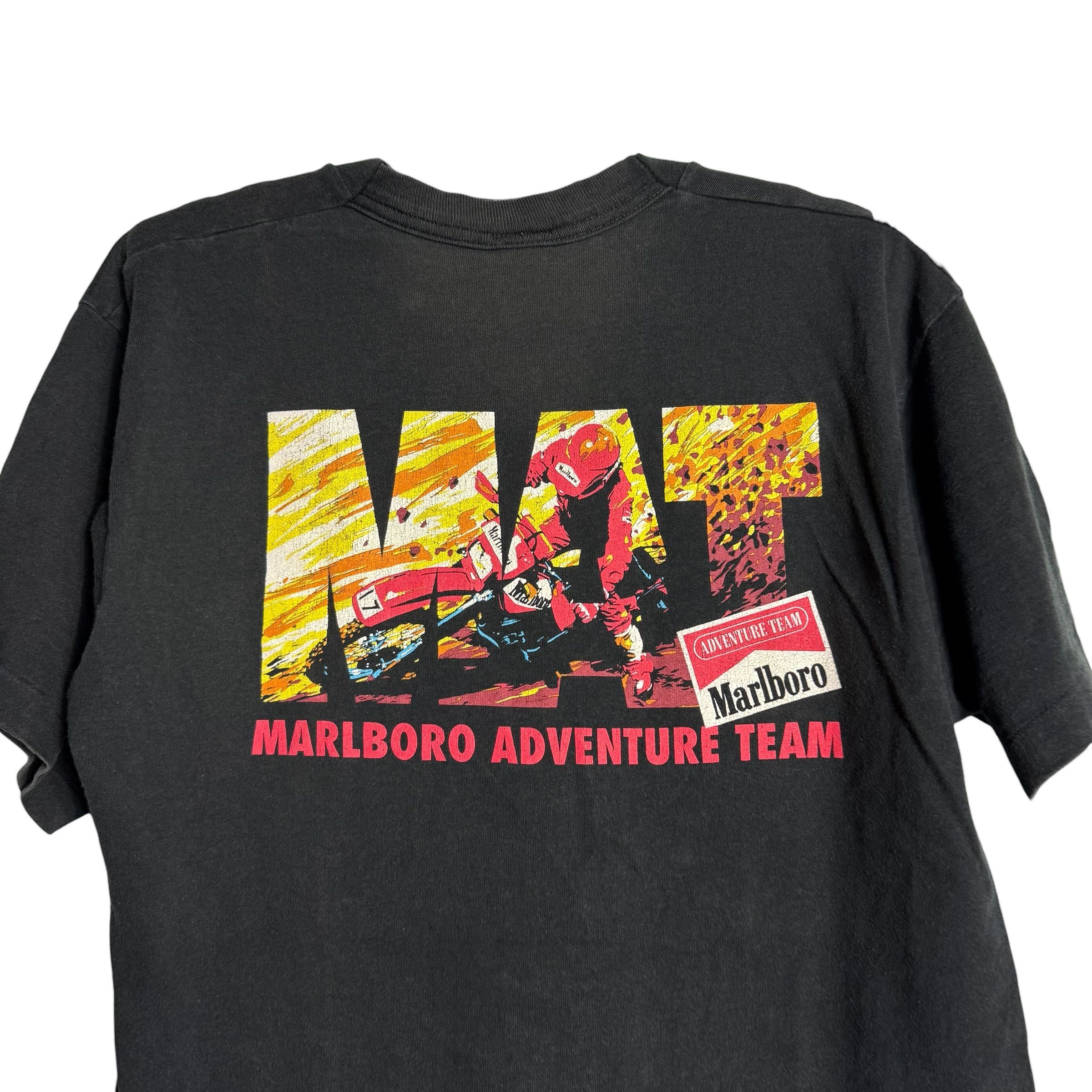 Marlboro 🔥RARE🔥Vintage Marlboro Selvedge T-shirt Single Stich Size US L / EU 52-54 / 3 - 2 Thumbnail