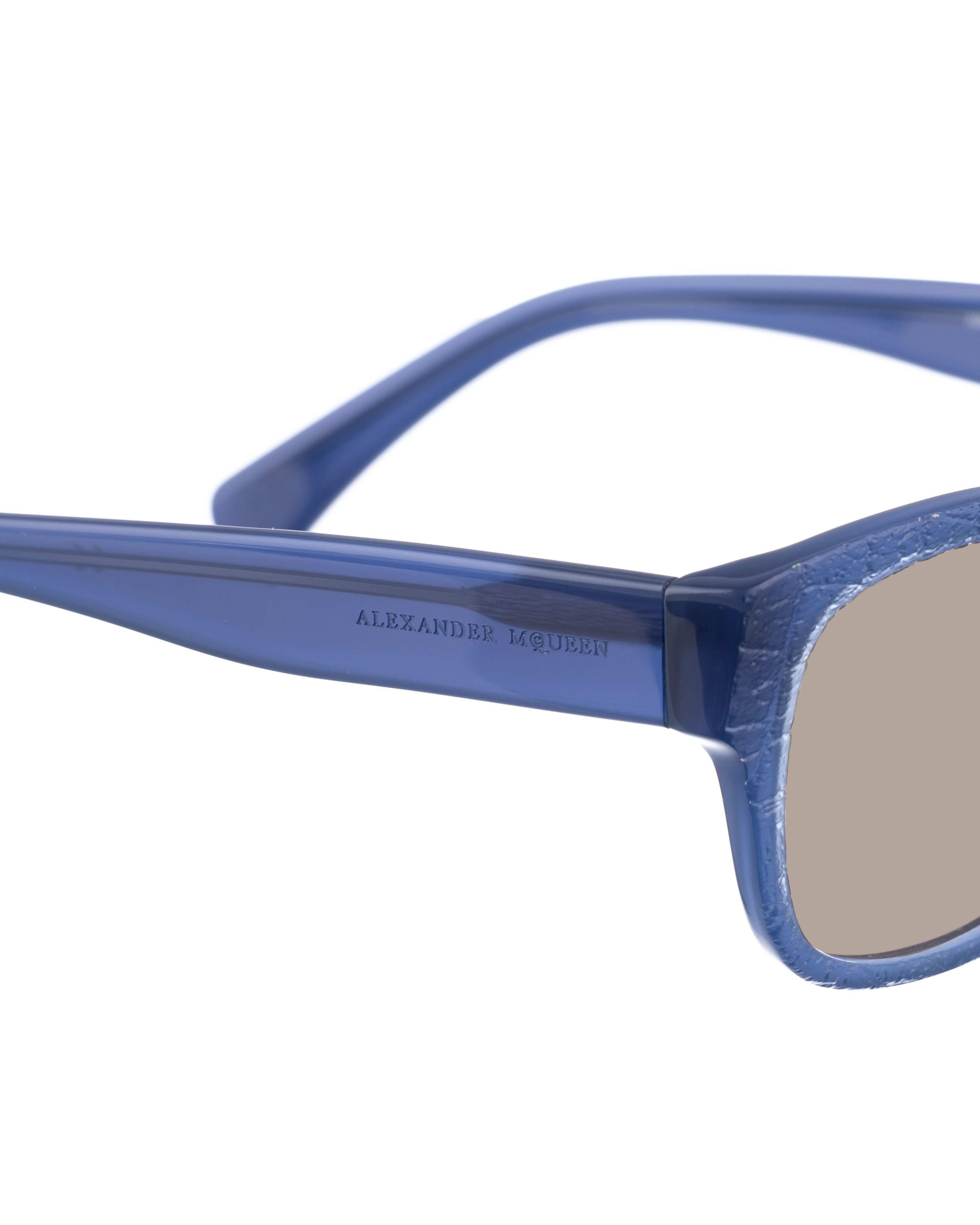 Alexander McQueen Alexander McQueen '90s Cobalt Blue Oversized Sunglasses Size ONE SIZE - 2 Thumbnail