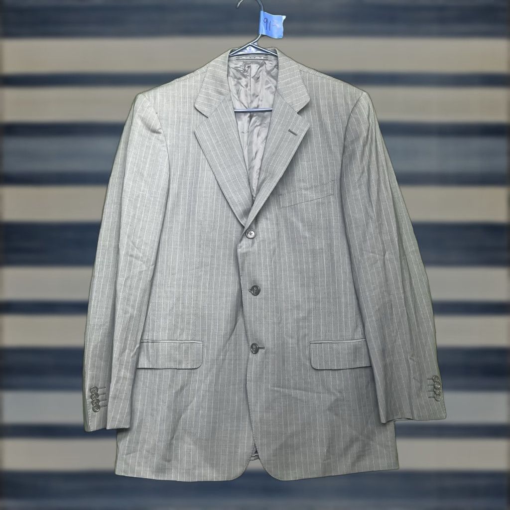 Ermenegildo Zegna Sport Coat Mens 40 Gray Wool Blazer Jacket Classic