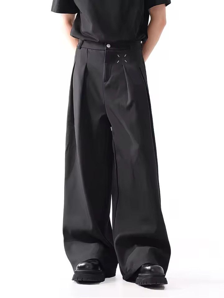 Vintage Extreme Wide Leg Pleated Trousers Baggy Pant Size US 37 - 4 Thumbnail