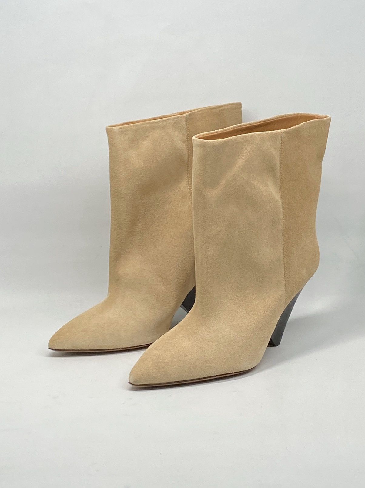 Isabel Marant Isabel Marant Miyako 90MM Suede Cone-Heel Booties size 36 Size US 6 / IT 36 - 3 Thumbnail