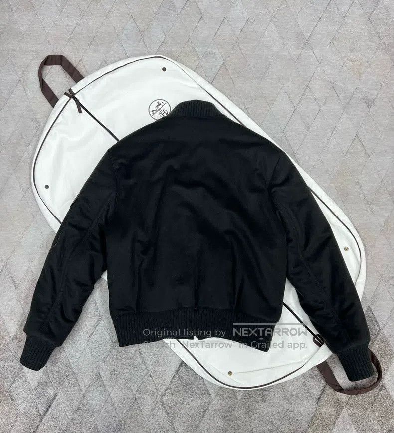 Hermes Hermes Knight Style Cashmere and Leather Puffer Jacket Size US L / EU 52-54 / 3 - 6 Thumbnail