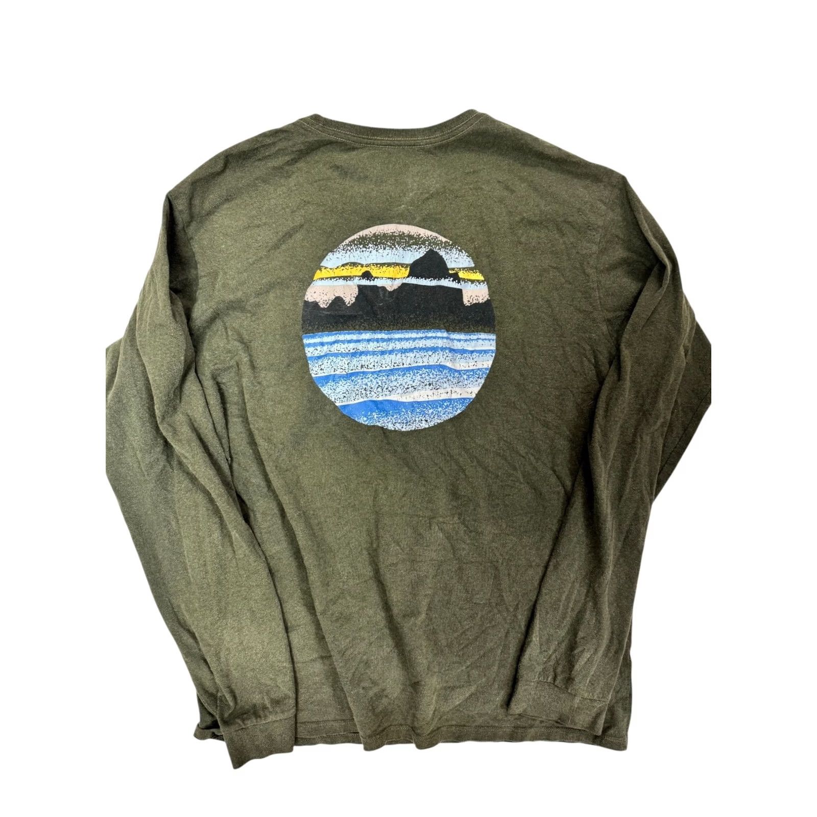 Patagonia Patagonia Men's M Responsibili-Tee Long Sleeve T-Shirt Olive Skyline Stencil Size US M / EU 48-50 / 2 - 2 Thumbnail
