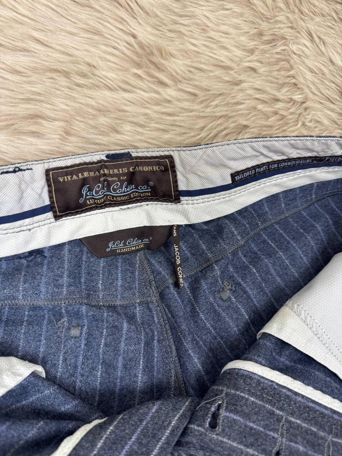 Jacob Cohen Jacob Cohen Vitale Barberis Canonico 688 Wool Slim Trousers Size US 36 / EU 52 - 7 Thumbnail