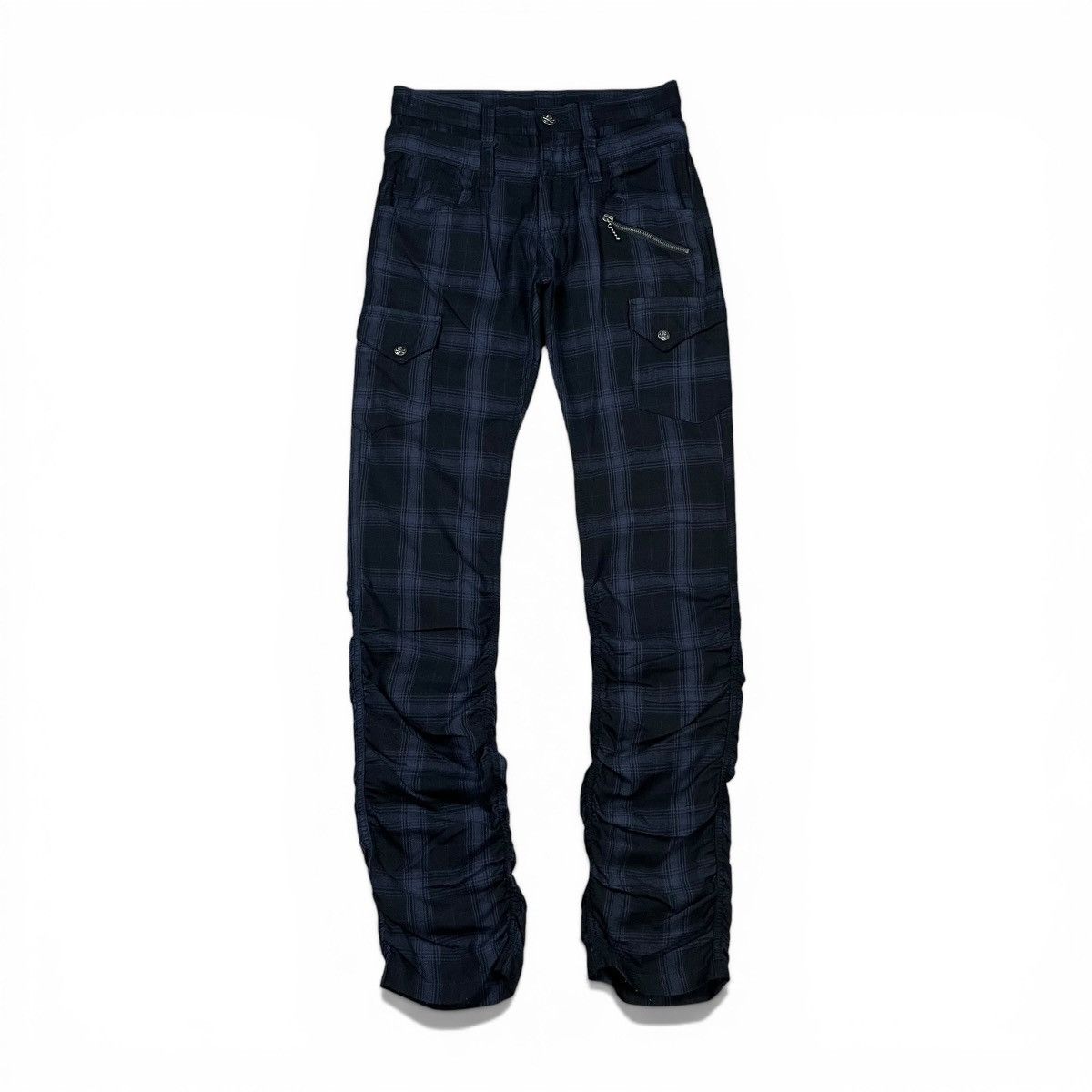 Japanese Brand Y2K Double Waist Multi Pocket Long Pants Size US 29 - 1 Thumbnail