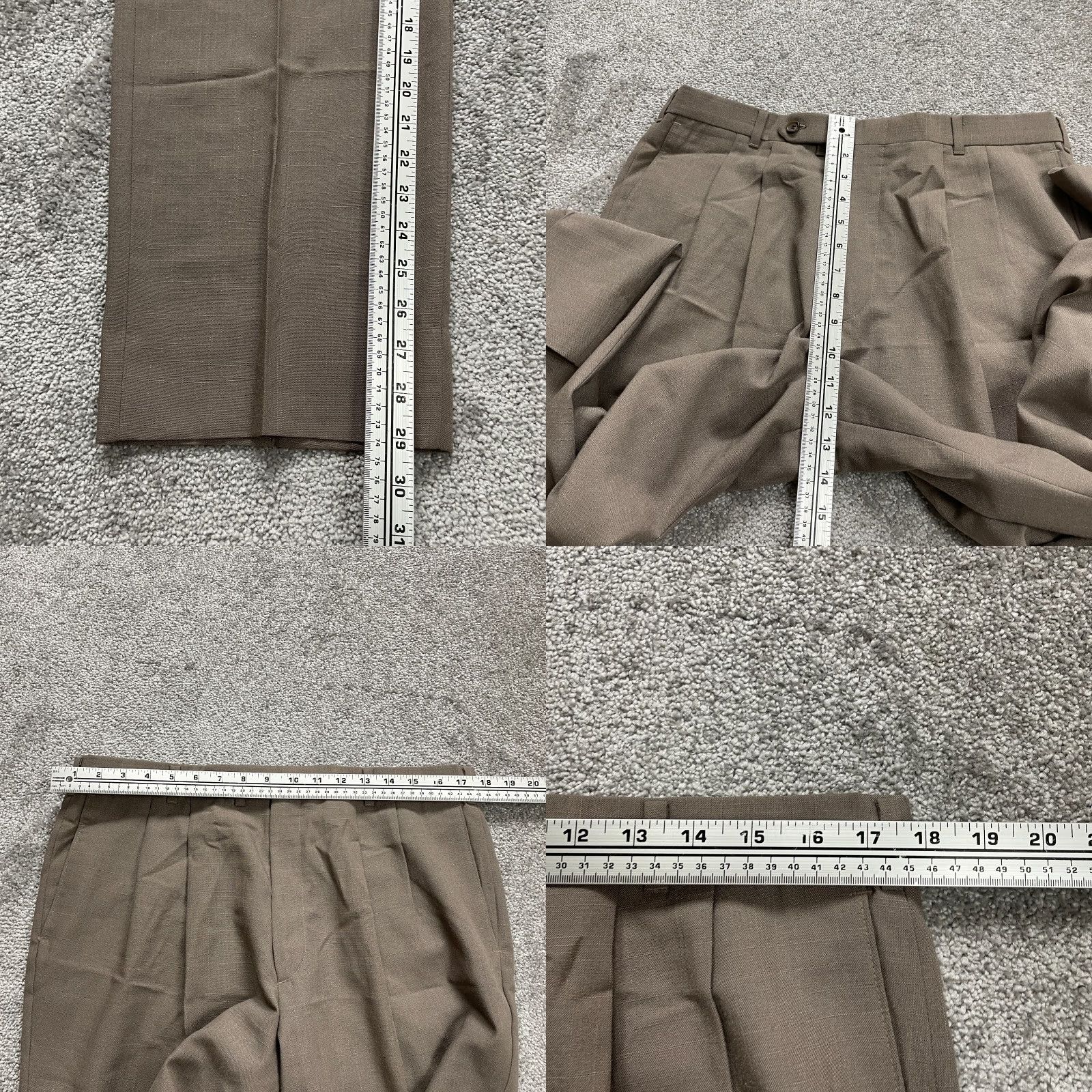 Vintage VINTAGE International Passport Dress Pants Men Brown Pleated Front Trousers 36x29 Size US 36 / EU 52 - 8 Thumbnail