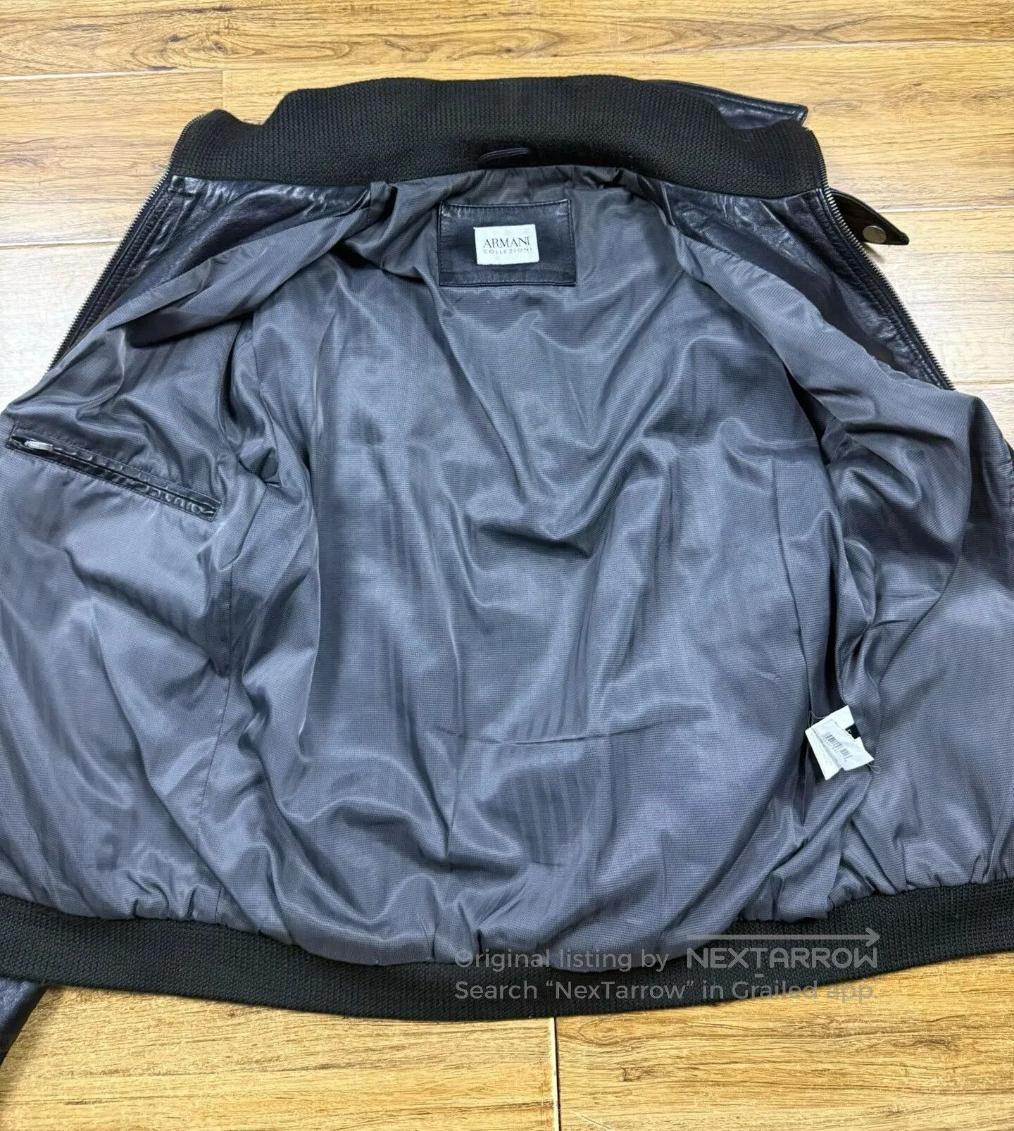 Giorgio Armani Armani Men's Leather Jacket Flight Coat. Size US M / EU 48-50 / 2 - 3 Thumbnail