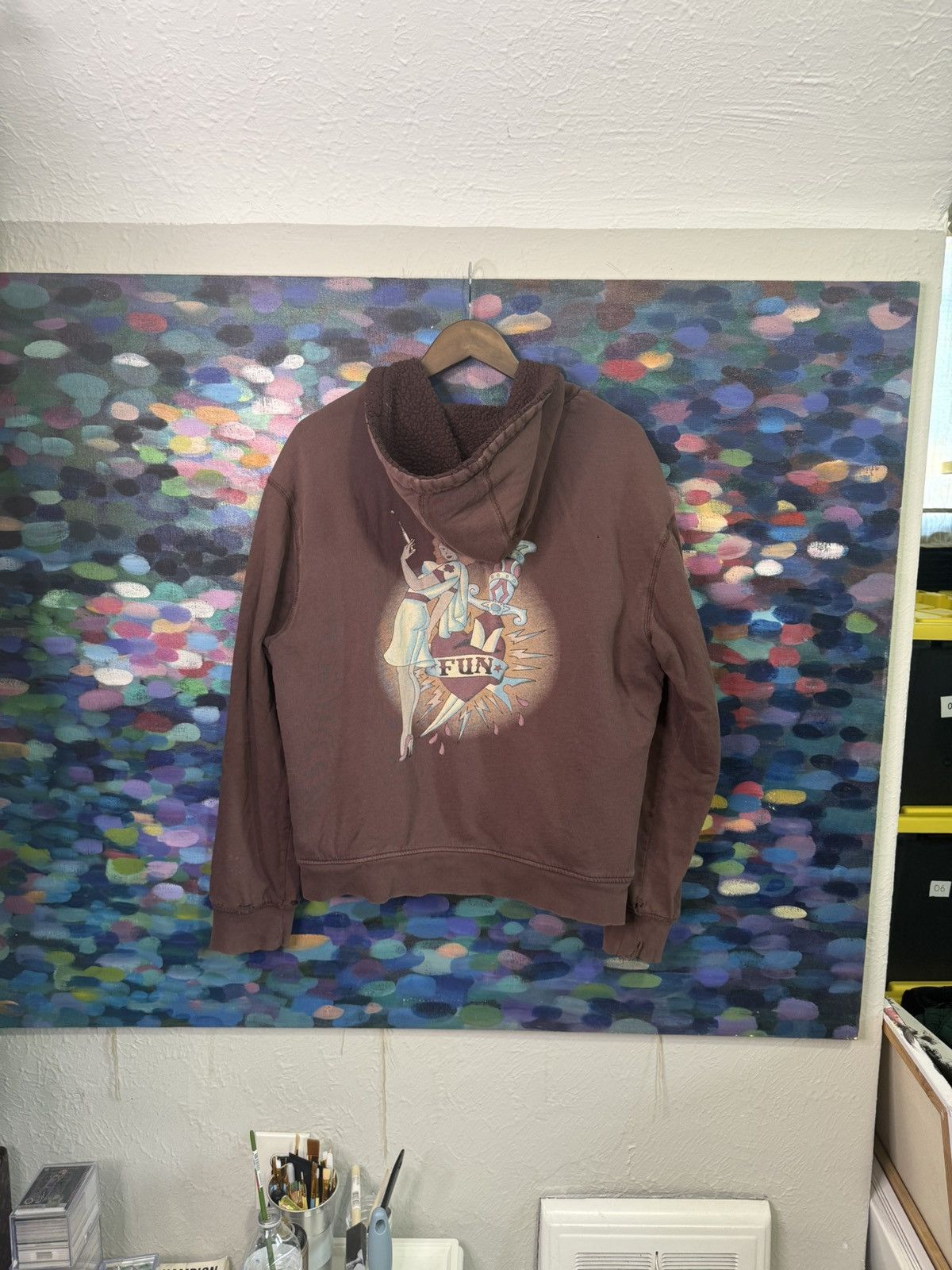 Other faded brown distressed zip up hoodie tattoo nurse graphic Size US L / EU 52-54 / 3 - 7 Thumbnail