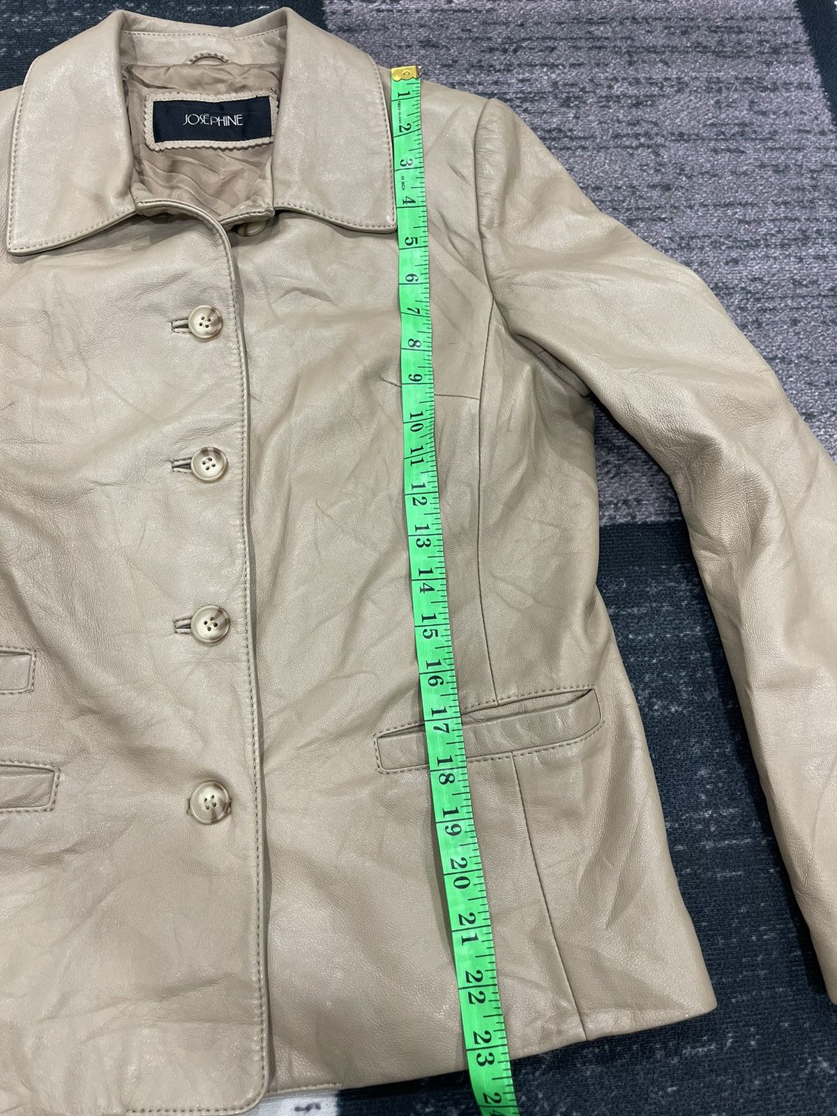 Vintage Josephine Leather Coat Jacket