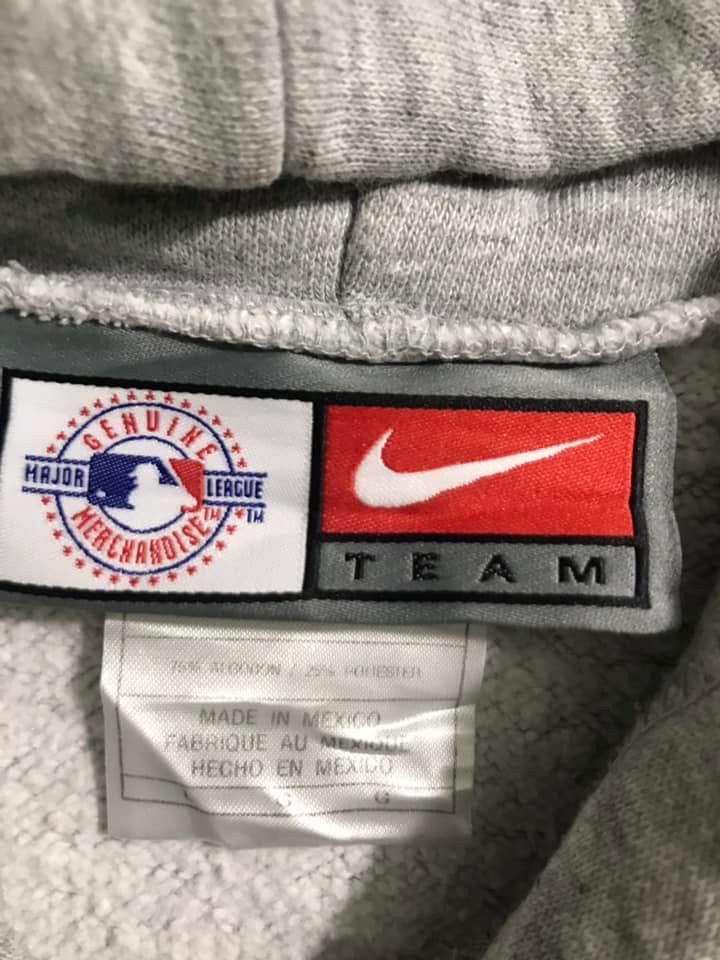 Nike × Vintage Rare Vintage Nike Mid Logo Athletics Hoodie Grey Size US L / EU 52-54 / 3 - 5 Thumbnail