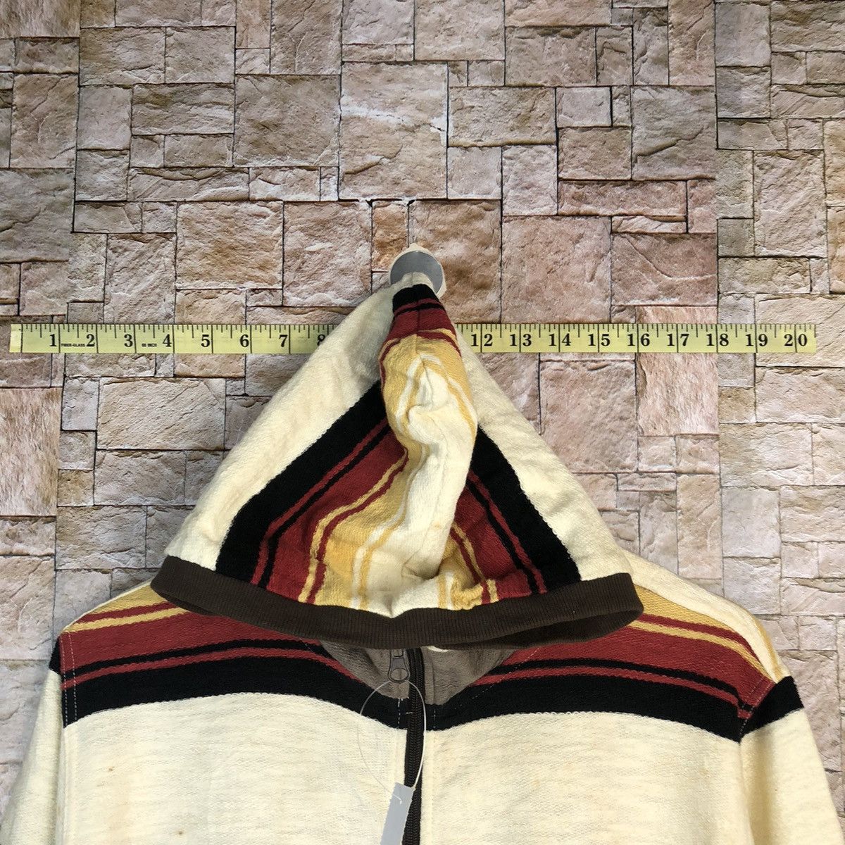 Japanese Brand Power To The People Stripe Hoddie Knitwear #A480 Size M / US 6-8 / IT 42-44 - 4 Thumbnail