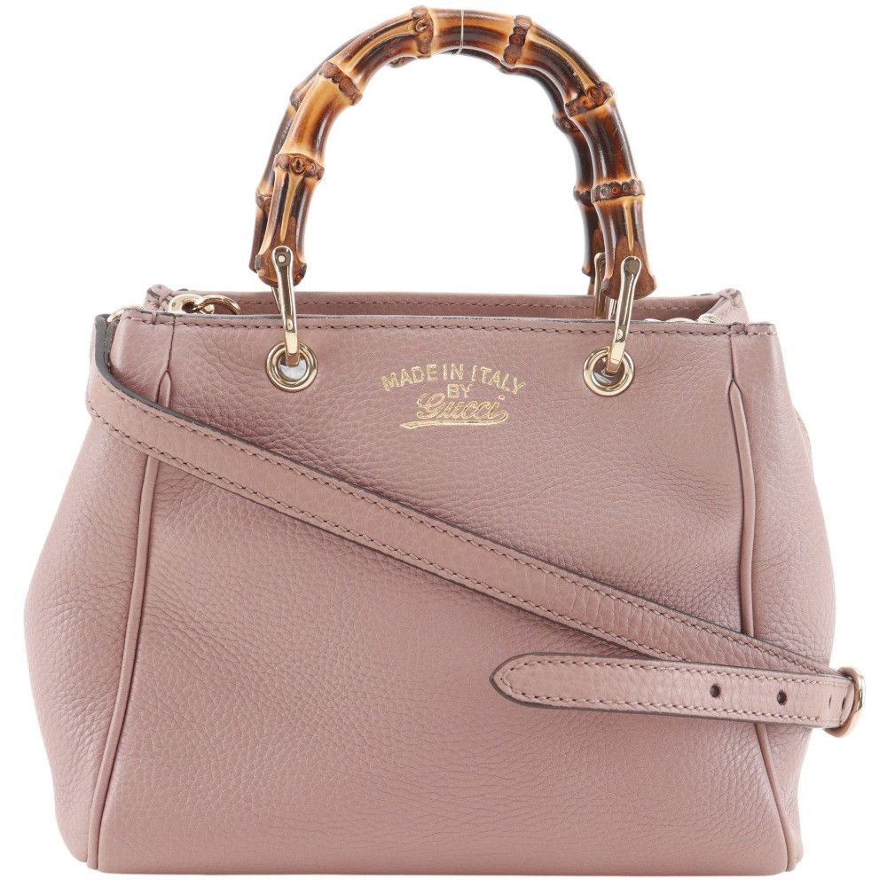 Gucci Gucci Gucci Bamboo Mini Shopper Calf 2way bag Leather Crossbody Bag 368823 DUTY FREE for USA Size ONE SIZE - 1 Thumbnail
