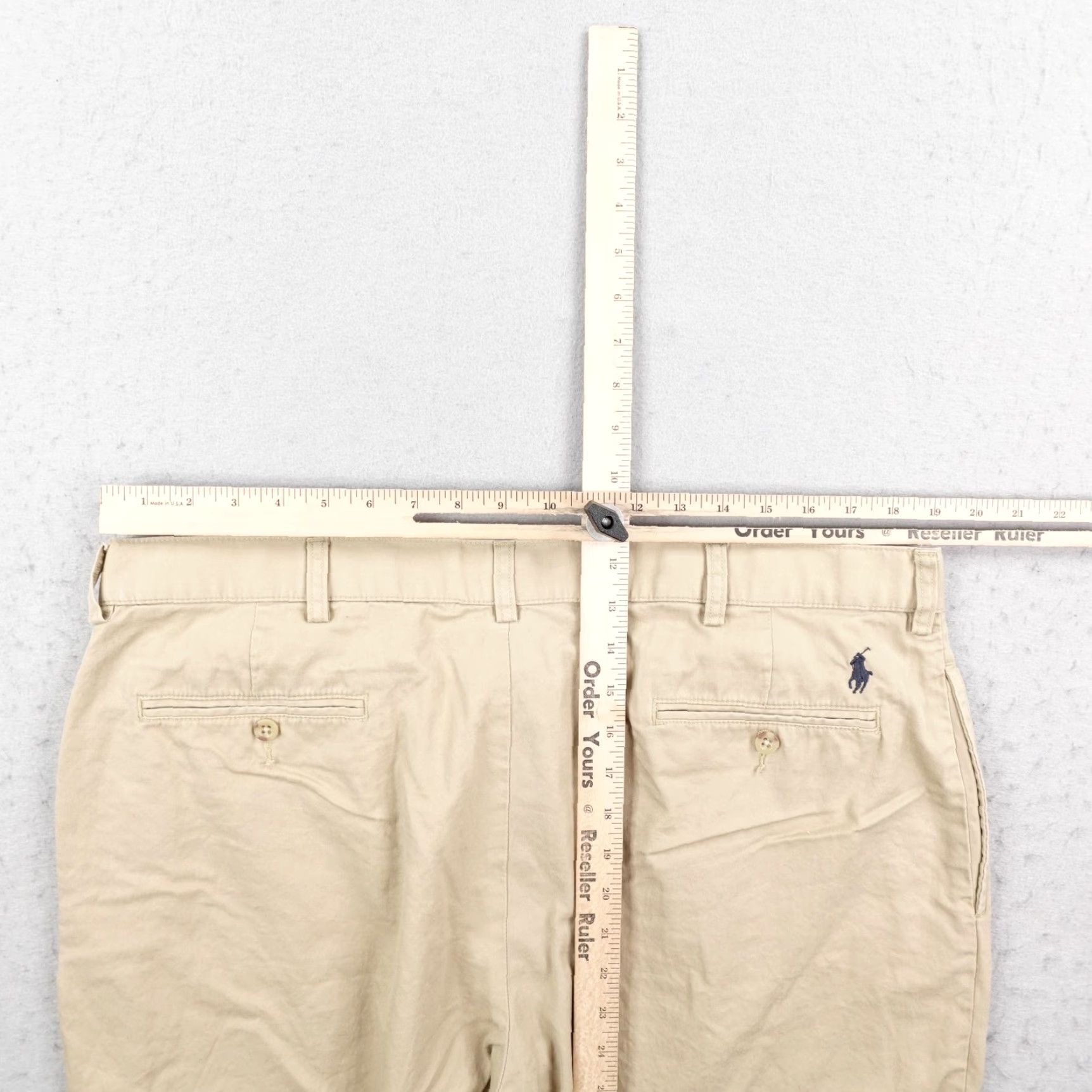 Polo Ralph Lauren VINTAGE Polo Ralph Lauren Shorts Mens 40 Chino Pleated Pony Logo Khaki Tan 9in Inseam 38W Beige Regular Mens Size US L / EU 52-54 / 3 - 5 Thumbnail