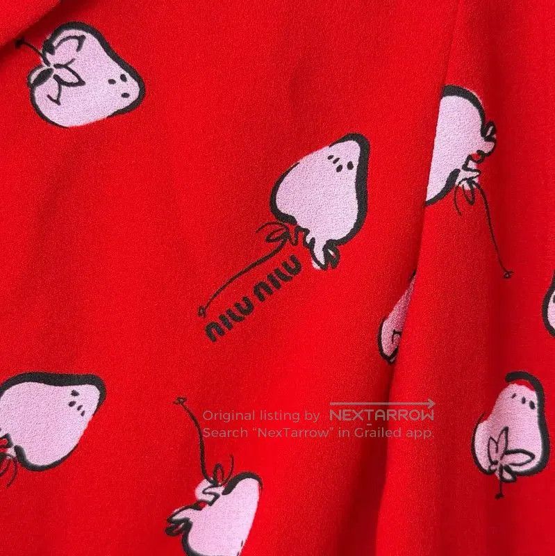 Miu Miu Miu Miu Red Cotton Blend Women's Dress . Size S / US 4 / IT 40 - 8 Thumbnail