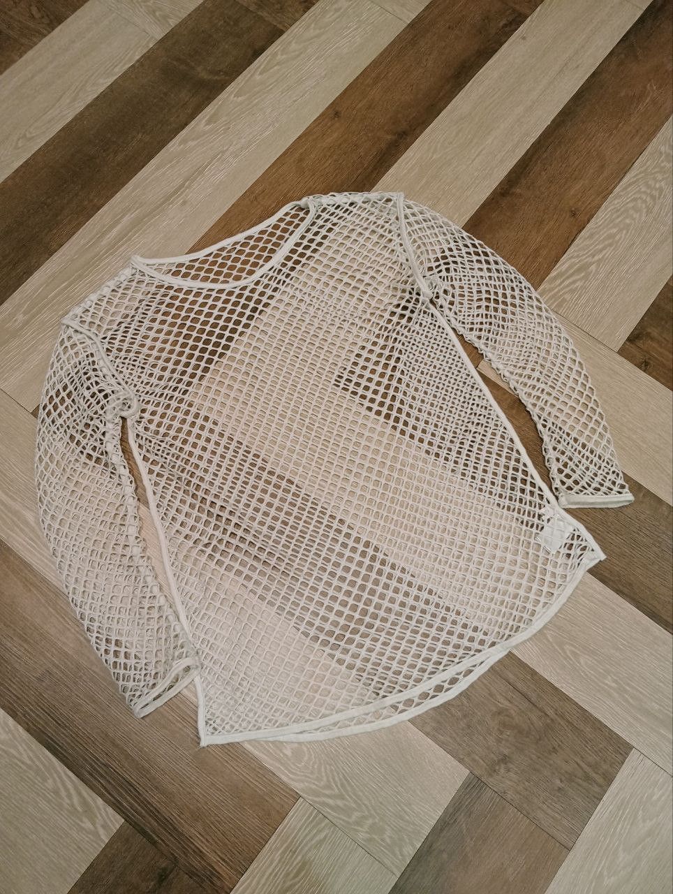 Japanese Brand WEGO JAPAN WHITE MESH TOPS Size US L / EU 52-54 / 3 - 2 Thumbnail