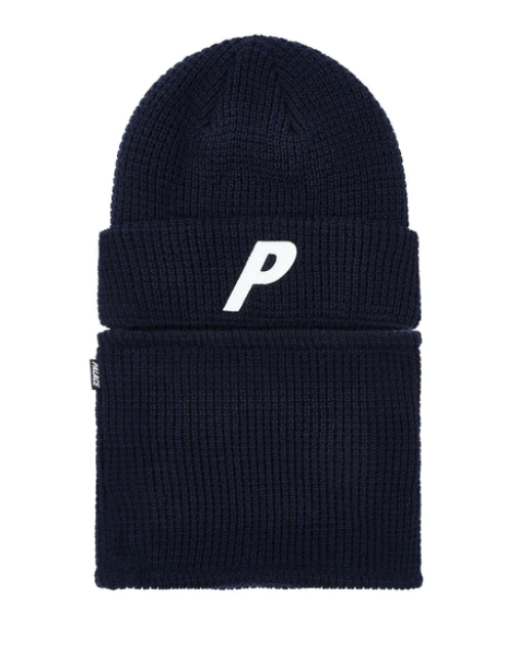Palace Palace Skateboards Zip Off Facewarmer P Beanie Navy Blue Size ONE SIZE - 1 Thumbnail