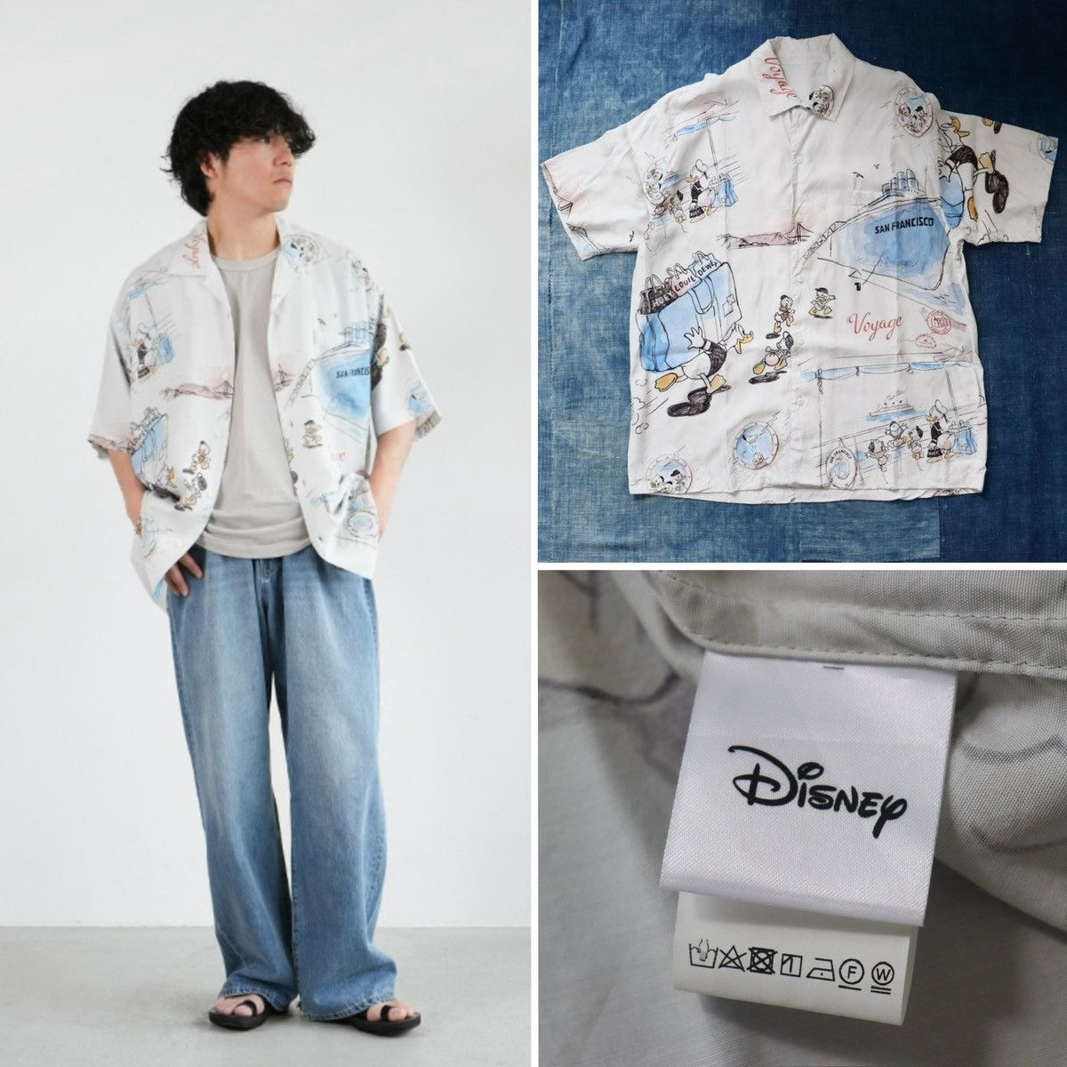 Porter Classic PORTER CLASSIC 24ss DISNEY M&F PC ORIGINAL ART ALOHA SHIRT Size US S / EU 44-46 / 1 - 1 Thumbnail