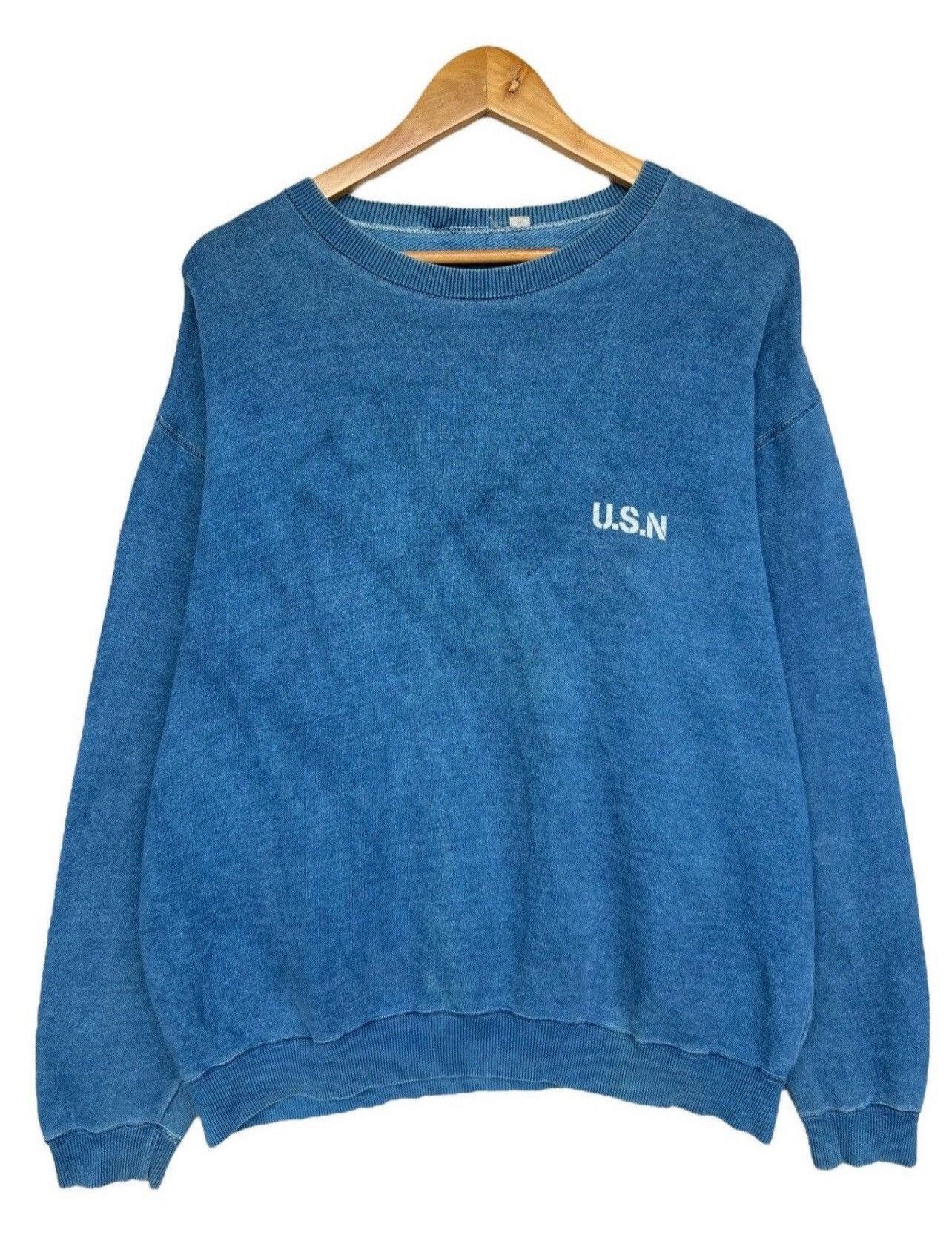 Avirex Vintage 90s USN Avirex Spellout Sweatshirt Crewneck Large Size US L / EU 52-54 / 3 - 2 Thumbnail