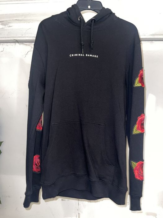 White criminal hot sale damage hoodie