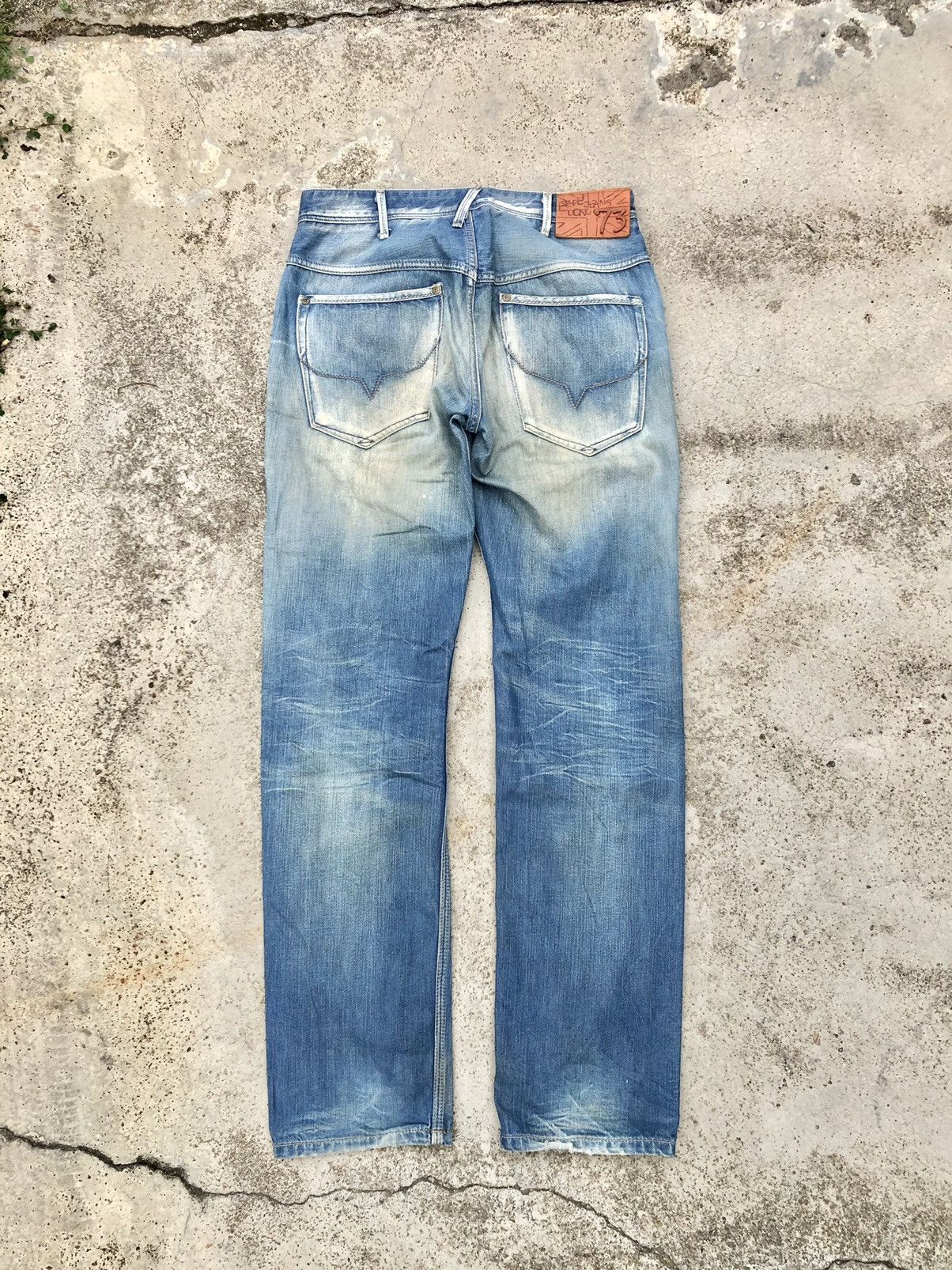 Pepe Jeans PEPE JEANS DISTRESSED WASHED BLUE DENIM Size US 31 - 8 Thumbnail