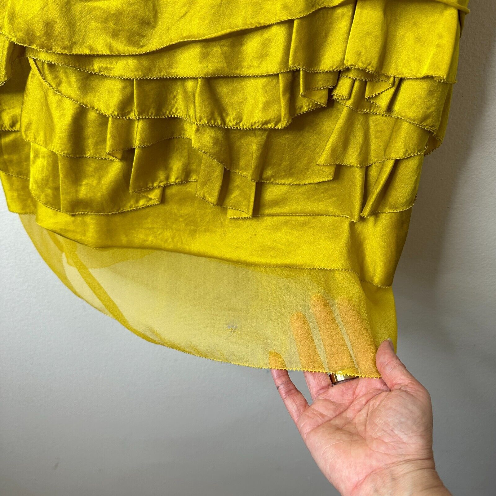 3.1 Phillip Lim 3.1 Phillip Lim Chartreus Yellow Silk Blend Tank Dress Mini Size XS / US 0-2 / IT 36-38 - 7 Thumbnail