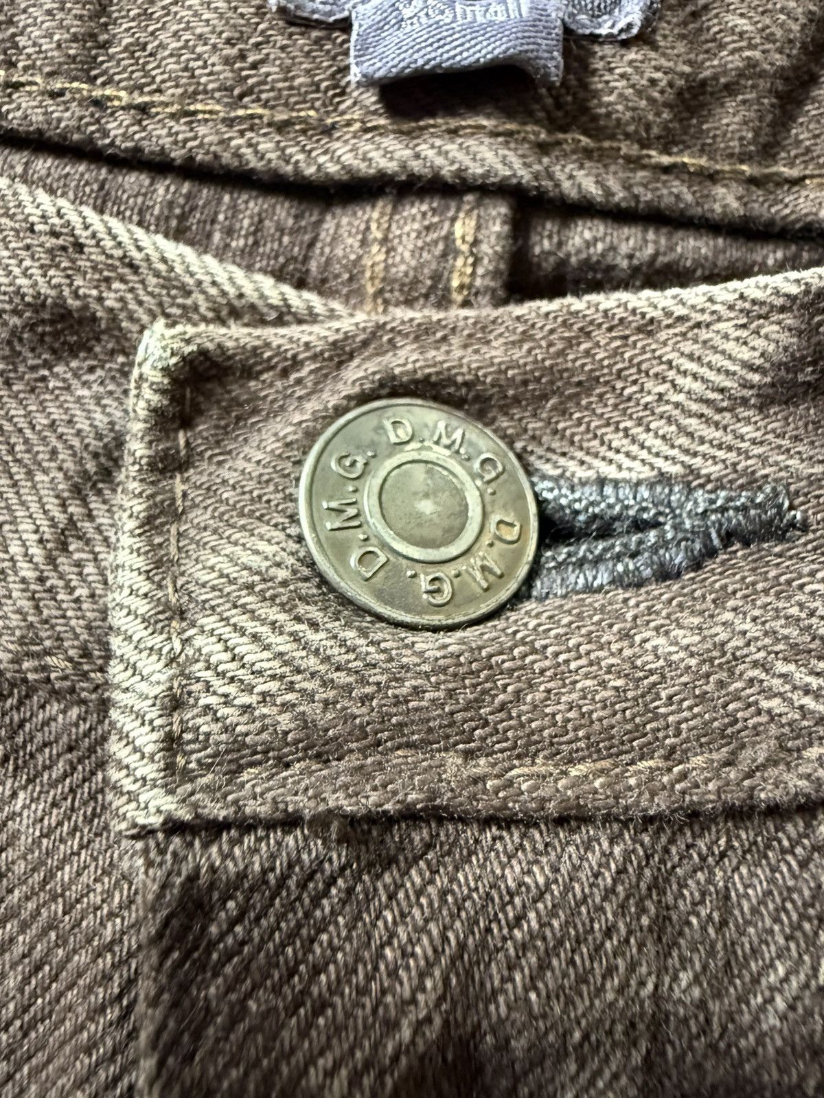 GOSTAR DE FUGA DMG Japan Flared Bootcut Faded Brown Denim Pants Size US 27 - 14 Thumbnail