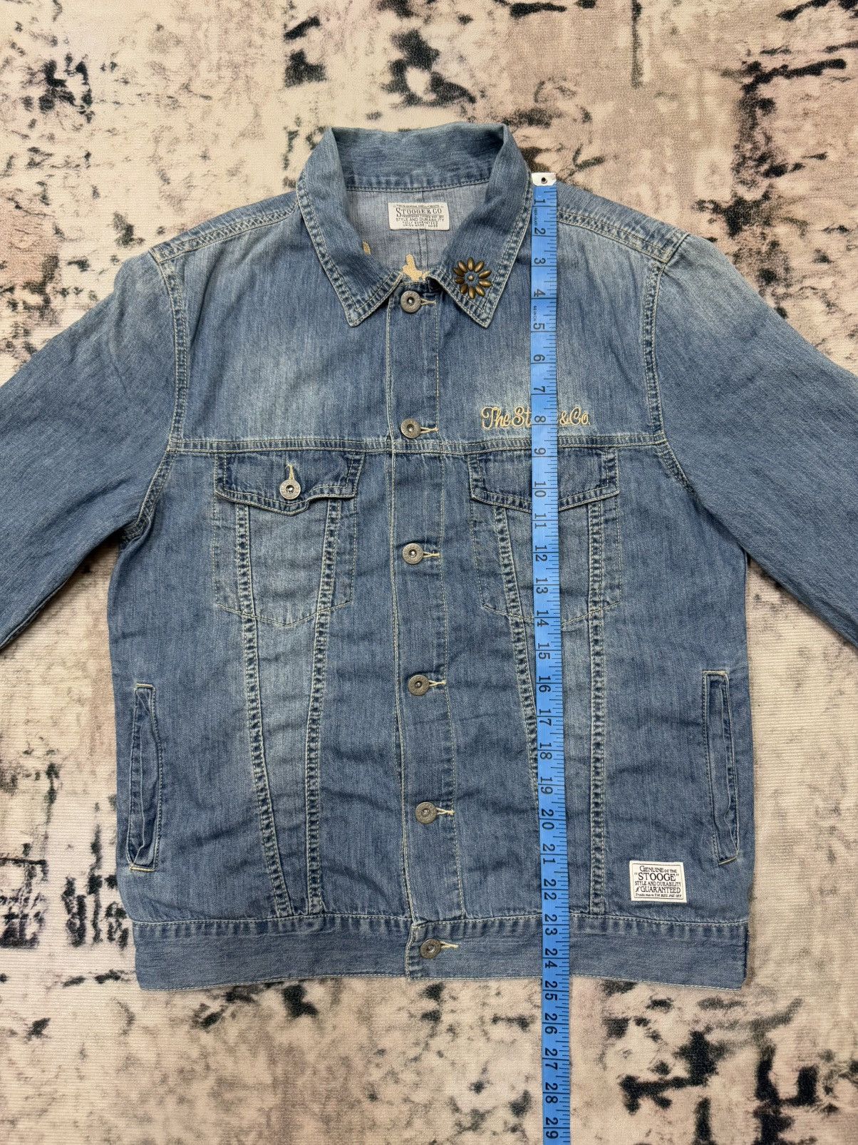 Japanese Brand Stooge & Co Union Made Button Chambray Denim Jacket Size US S / EU 44-46 / 1 - 18 Thumbnail