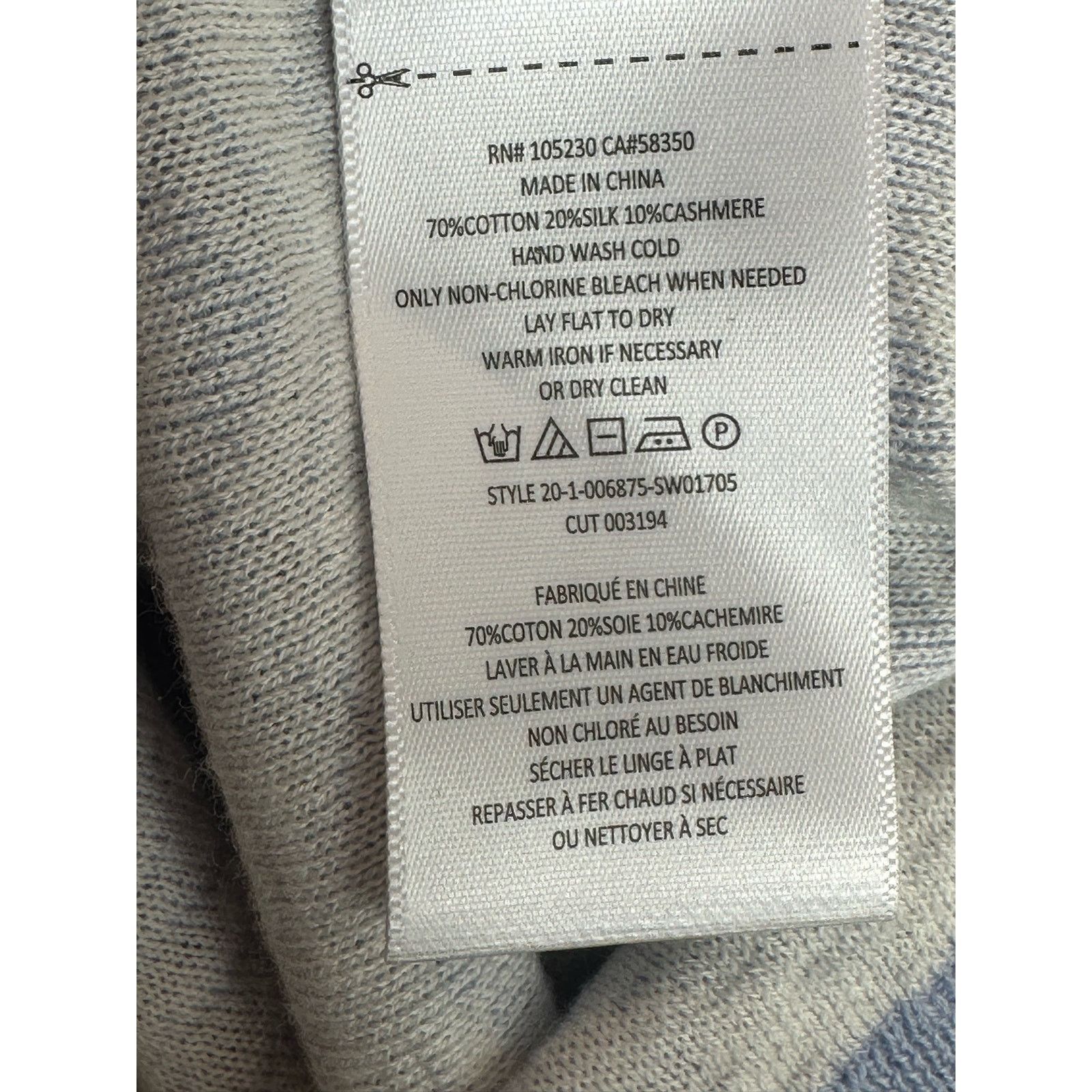 Joie Joie Dulcia blue over white long sleeves sweater size XL Size XL / US 12-14 / IT 48-50 - 4 Thumbnail
