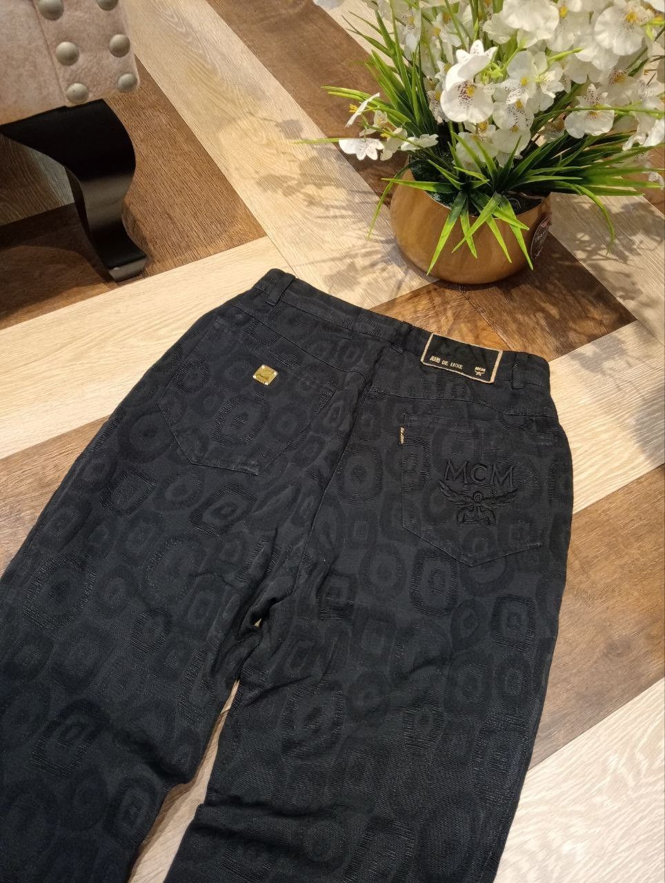 MCM VINTAGE MCM DE LUXE BLACK PANTS Size 27" / US 4 / IT 40 - 13 Thumbnail